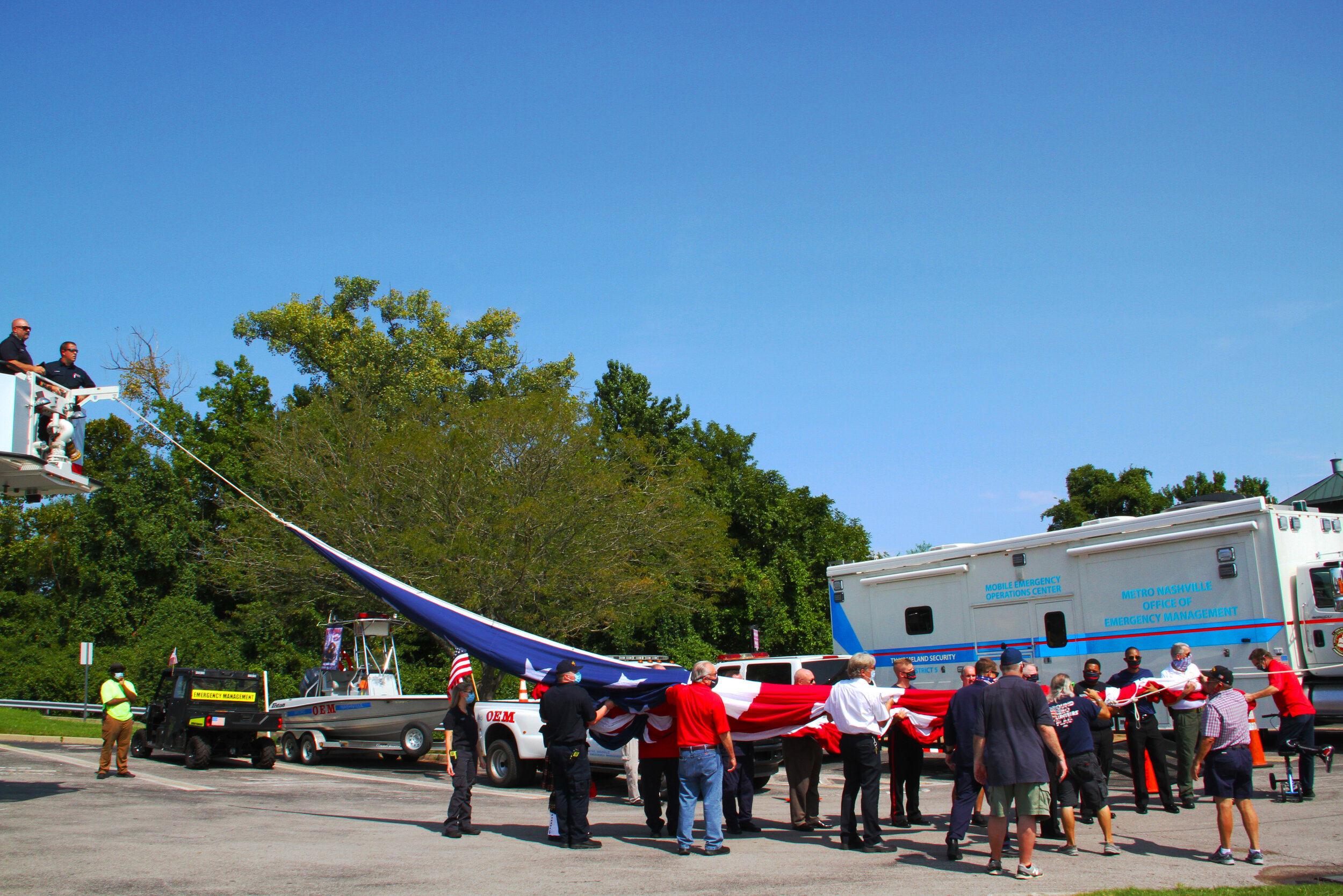  2020 9/11 Tribute Mission BBQ Nashville – GROUND ZERO VOLUNTEERS FLAG 2020 – Photo: Cierra Mazzola – All Rights Reserved 