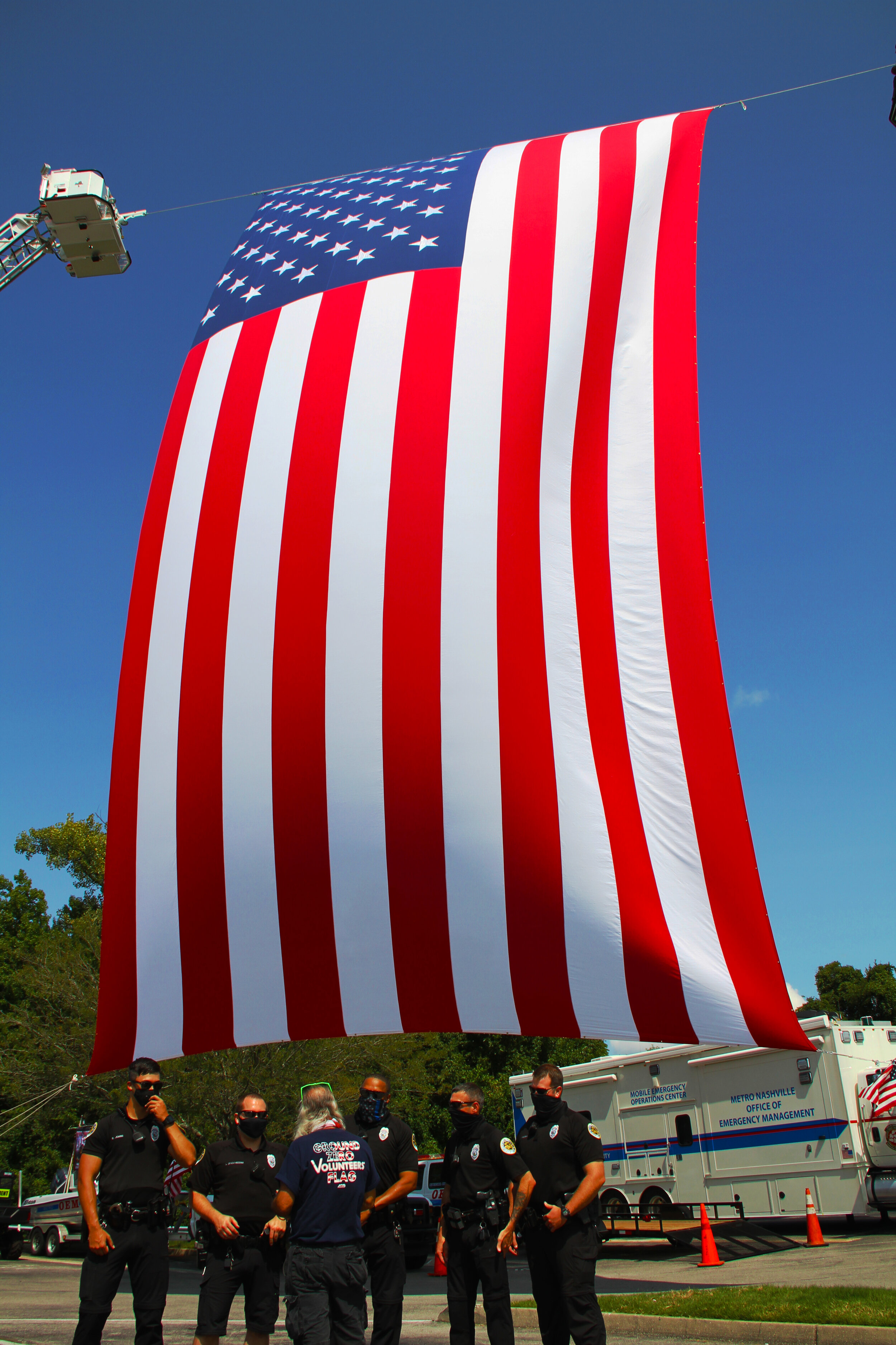  2020 9/11 Tribute Mission BBQ Nashville – GROUND ZERO VOLUNTEERS FLAG 2020 – Photo: Cierra Mazzola – All Rights Reserved 