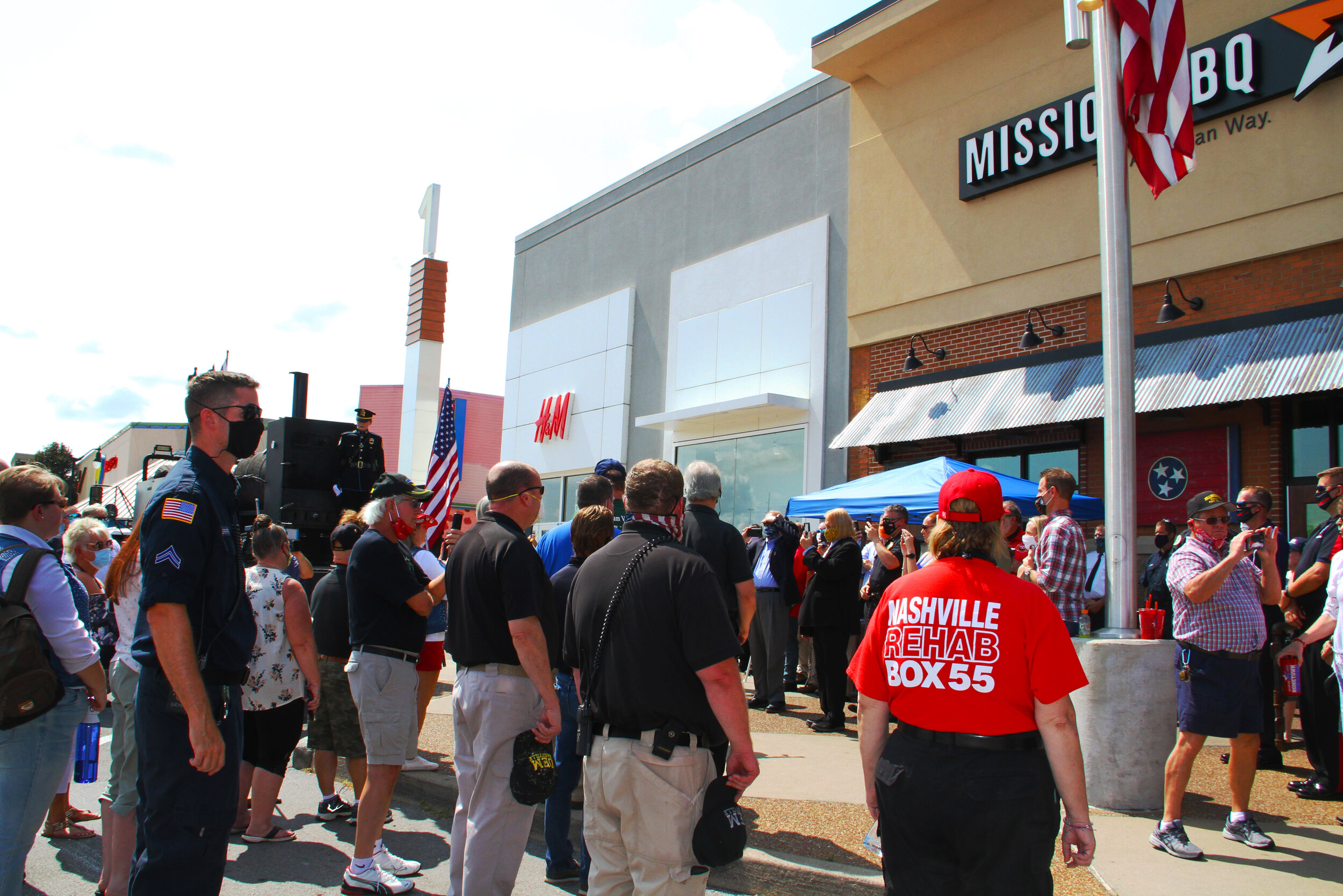  2020 9/11 Tribute Mission BBQ Nashville – GROUND ZERO VOLUNTEERS FLAG 2020 – Photo: Cierra Mazzola – All Rights Reserved 