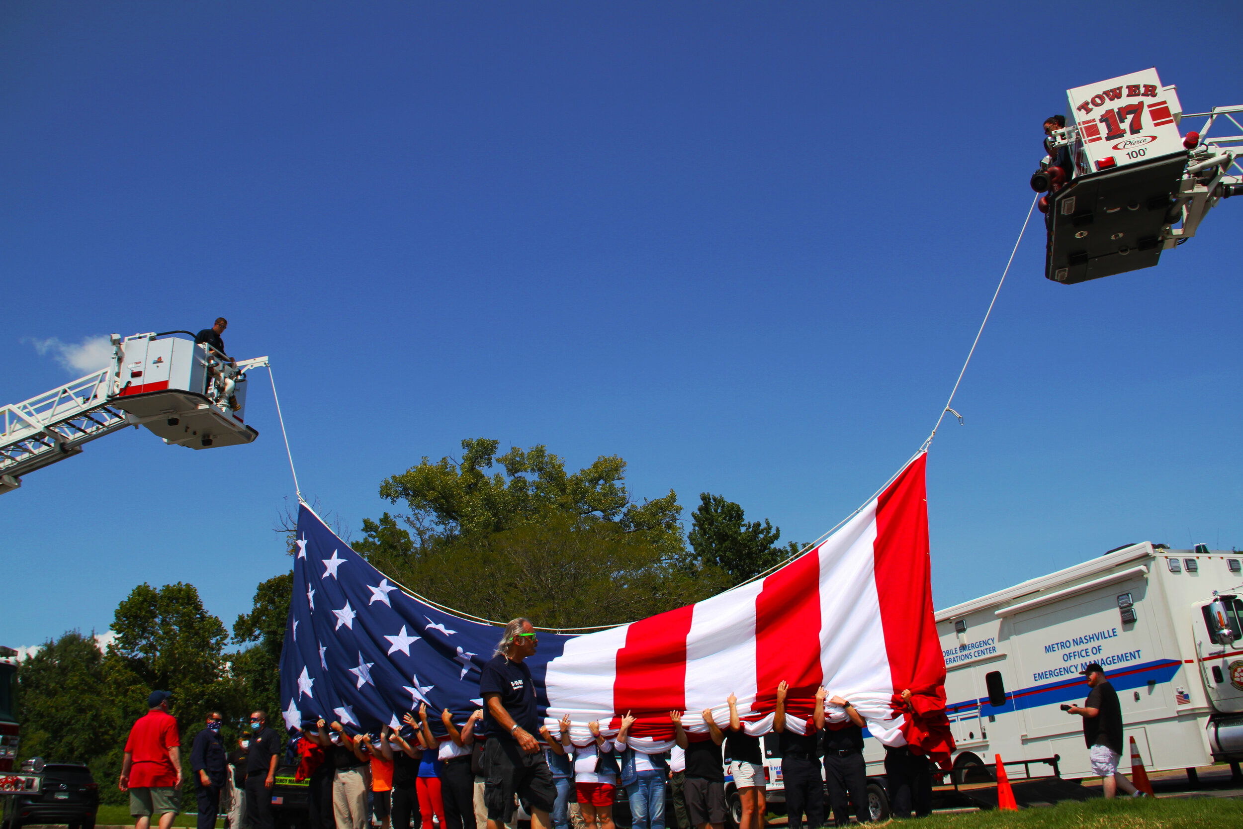  2020 9/11 Tribute Mission BBQ Nashville – GROUND ZERO VOLUNTEERS FLAG 2020 – Photo: Cierra Mazzola – All Rights Reserved 