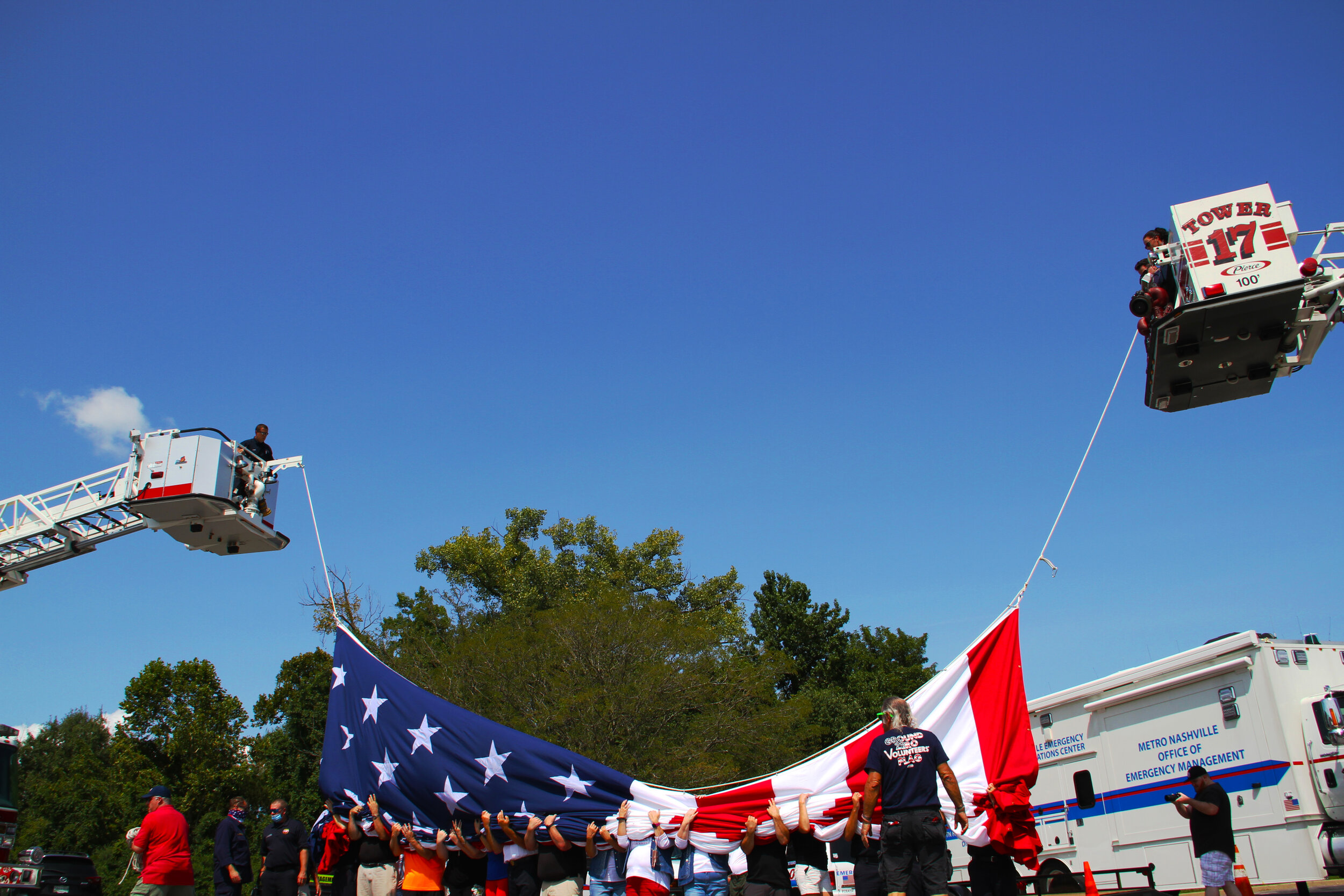  2020 9/11 Tribute Mission BBQ Nashville – GROUND ZERO VOLUNTEERS FLAG 2020 – Photo: Cierra Mazzola – All Rights Reserved 