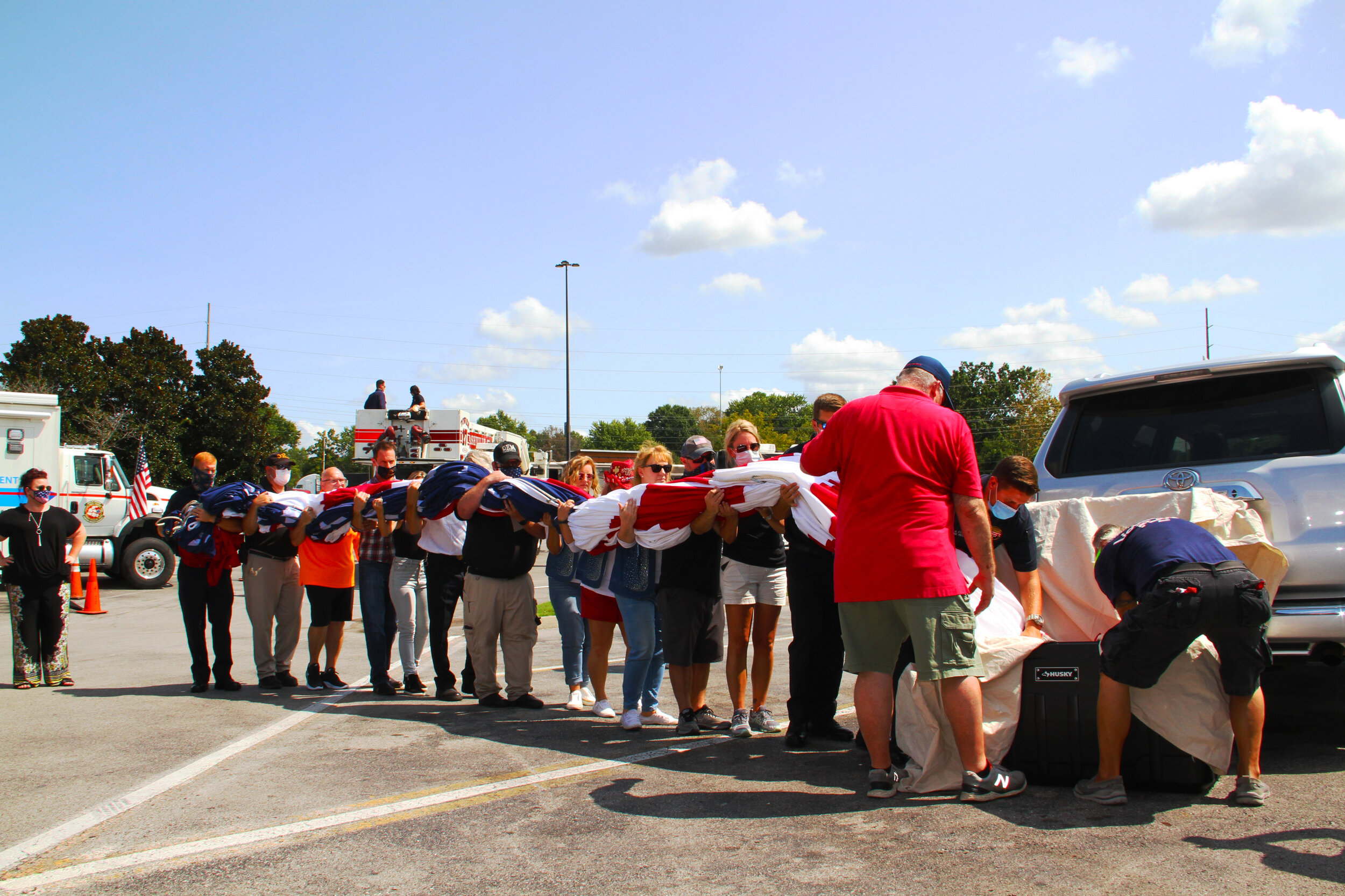  2020 9/11 Tribute Mission BBQ Nashville – GROUND ZERO VOLUNTEERS FLAG 2020 – Photo: Cierra Mazzola – All Rights Reserved 