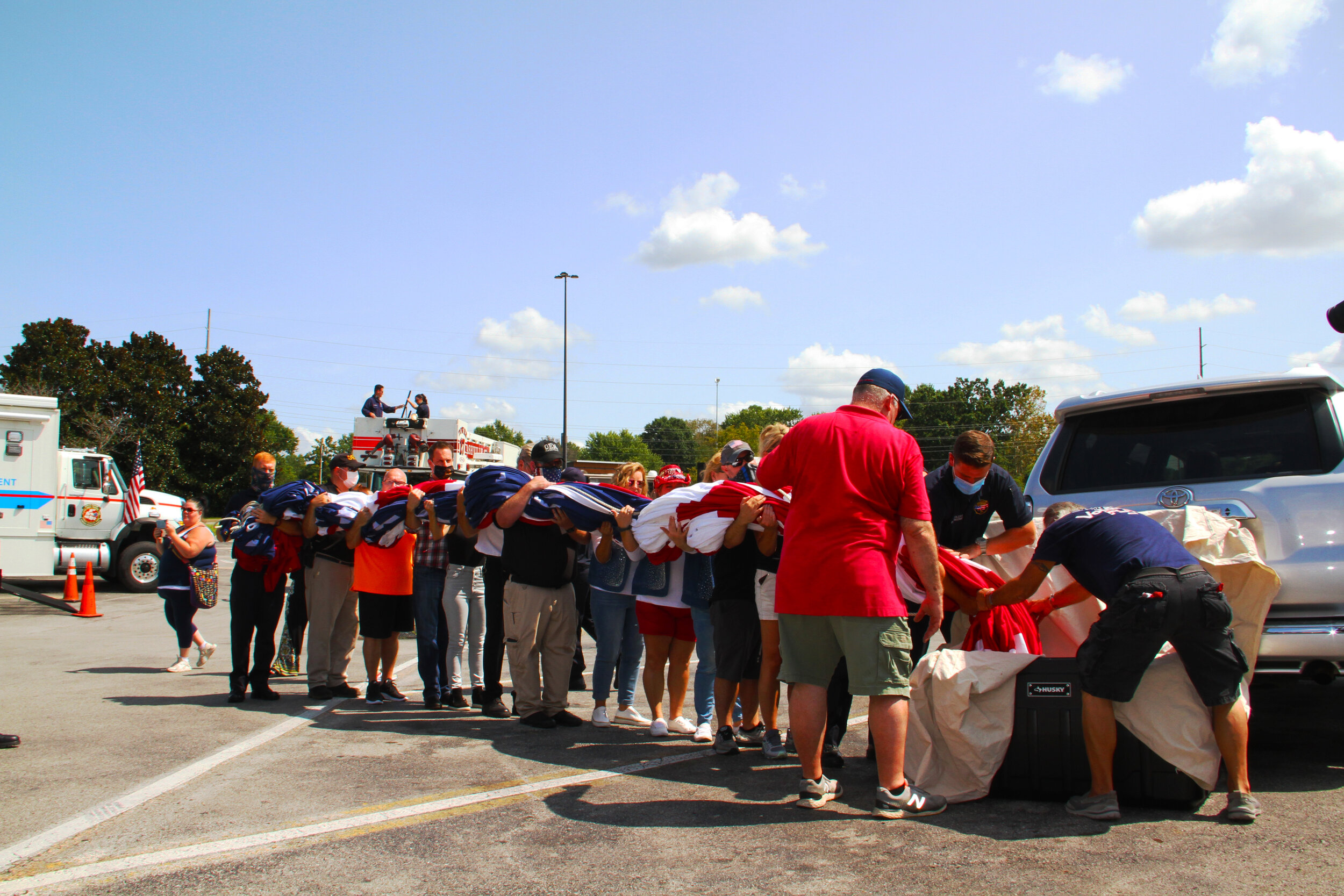  2020 9/11 Tribute Mission BBQ Nashville – GROUND ZERO VOLUNTEERS FLAG 2020 – Photo: Cierra Mazzola – All Rights Reserved 