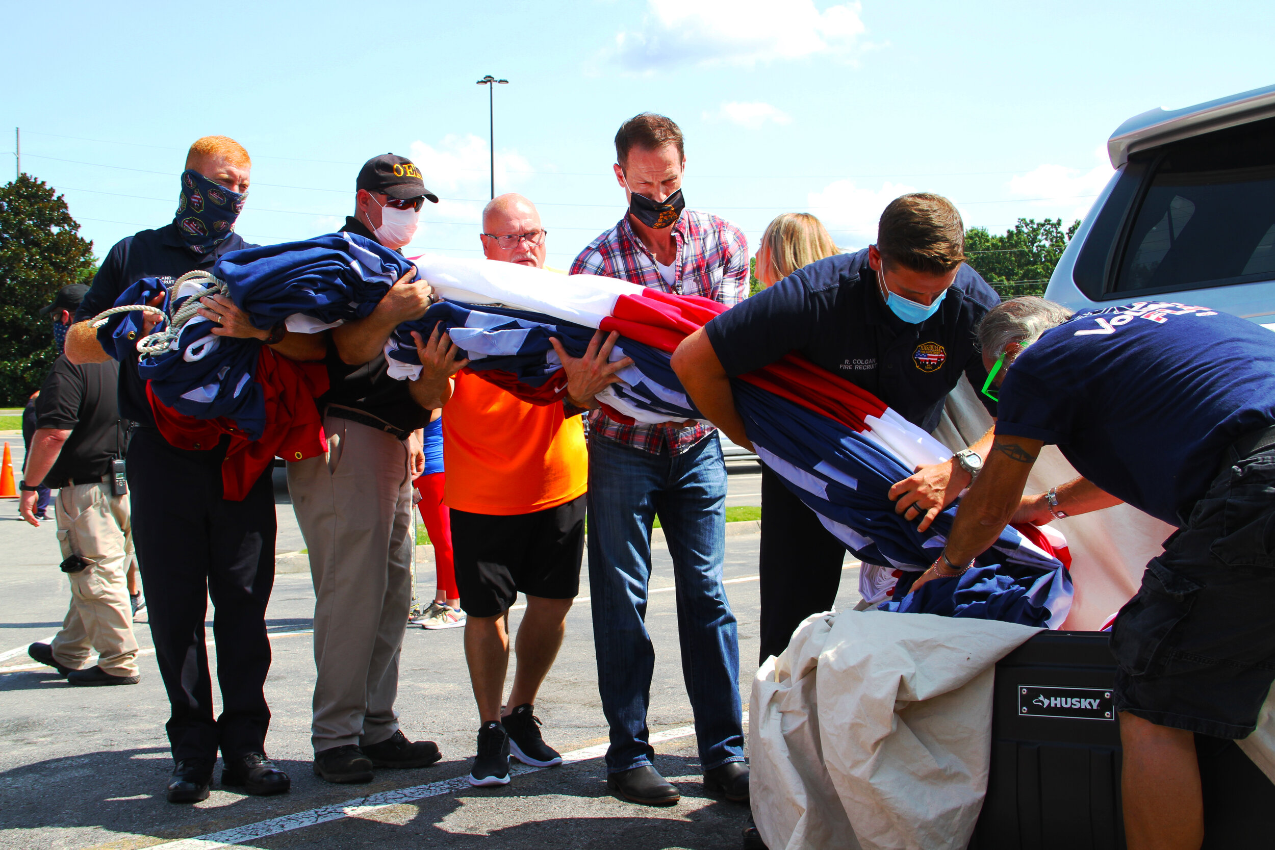  2020 9/11 Tribute Mission BBQ Nashville – GROUND ZERO VOLUNTEERS FLAG 2020 – Photo: Cierra Mazzola – All Rights Reserved 