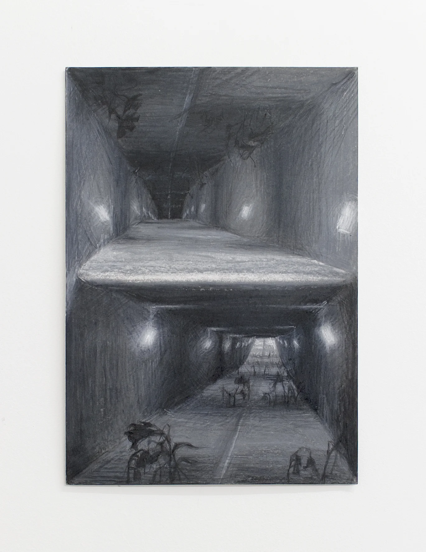 Permanence Elevator, coloured pencil on paper, 2017