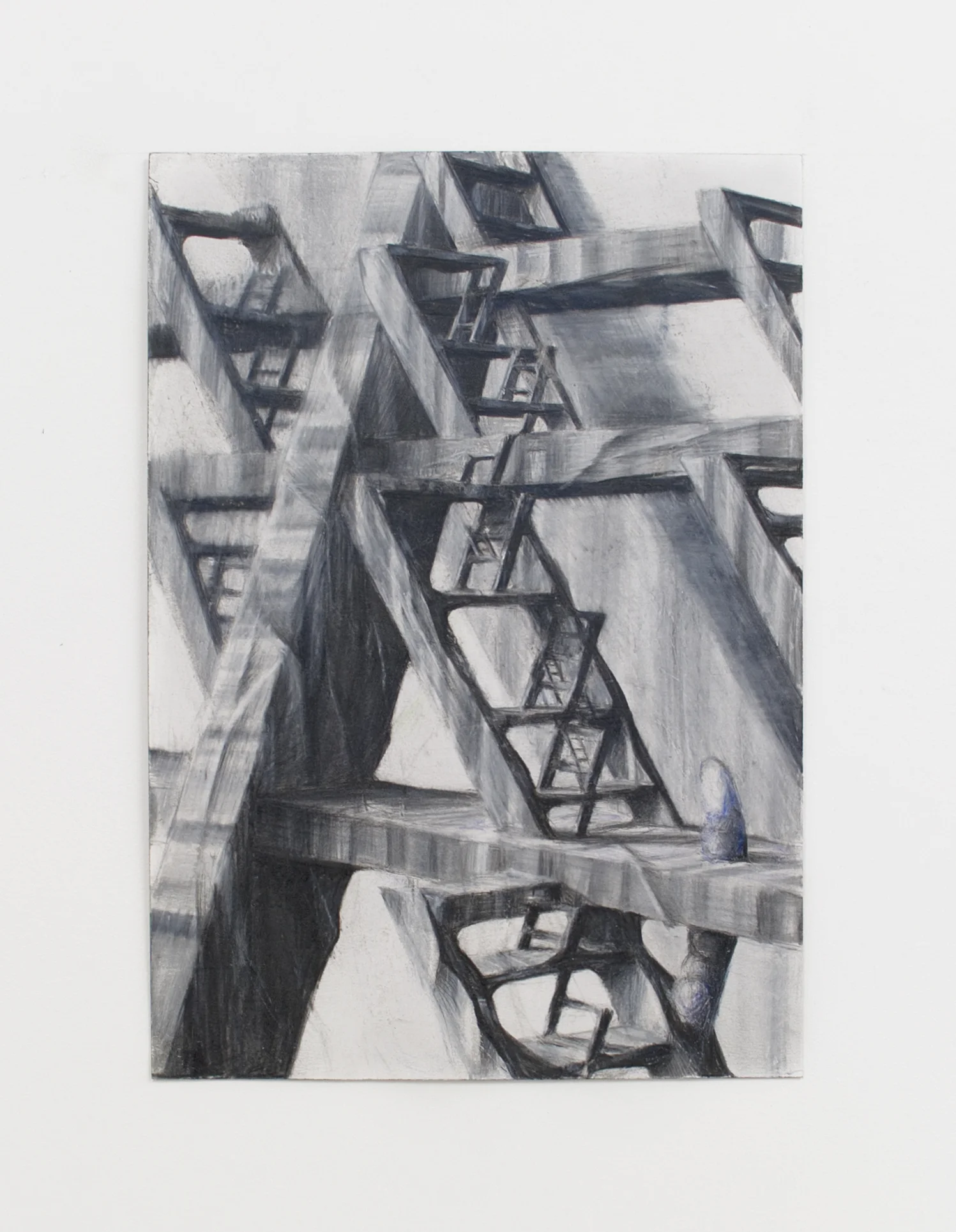 Foundation Made Of Hair, coloured pencil on paper, 2017