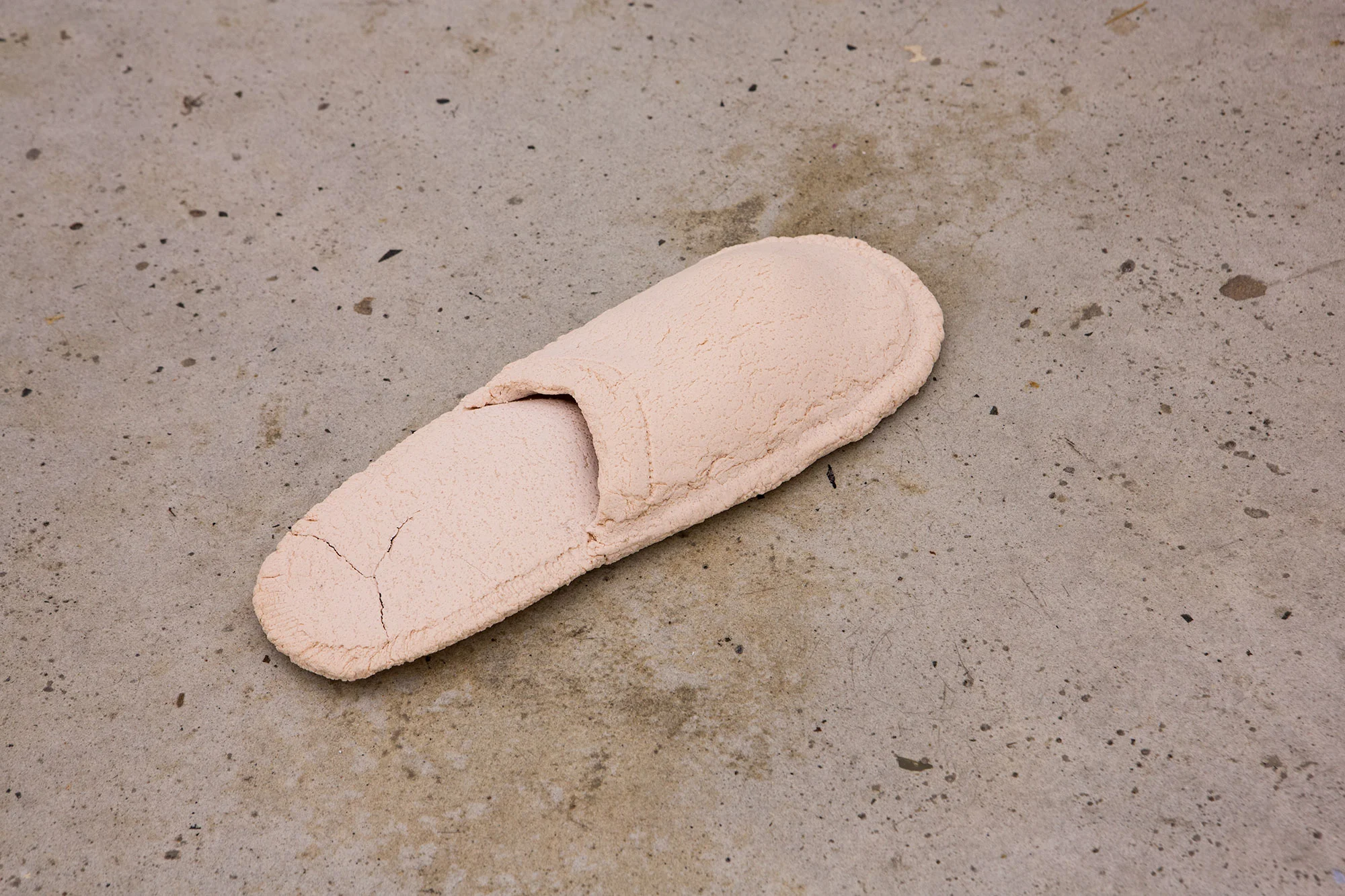 Elif Erkan, “THY”, 2017, flour, salt, vinegar, oil, pigments, 30 × 14 cm