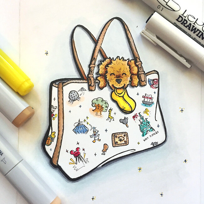 MY DOG IN MY BAG [NOT FOR SALE- DESIGNED FOR PERSONAL USE ONLY],  MARKER AND PEN  
