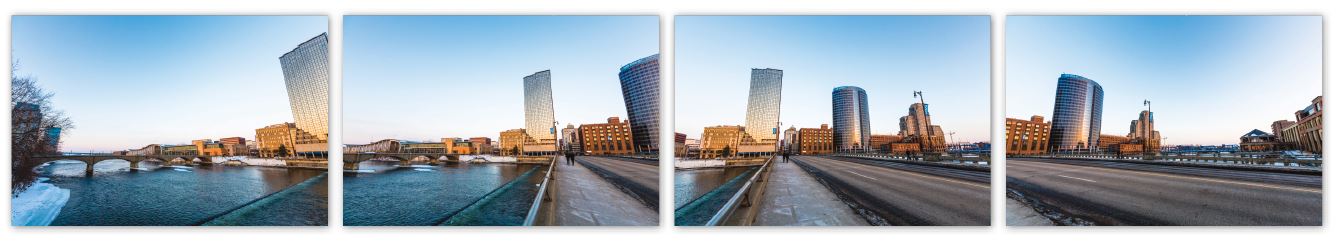 INDIVIDUAL SHOTS: These images are the shots used to create the final panorama above. Each image contains parts of the previous image to make the merging process in Photoshop cleaner and easier.