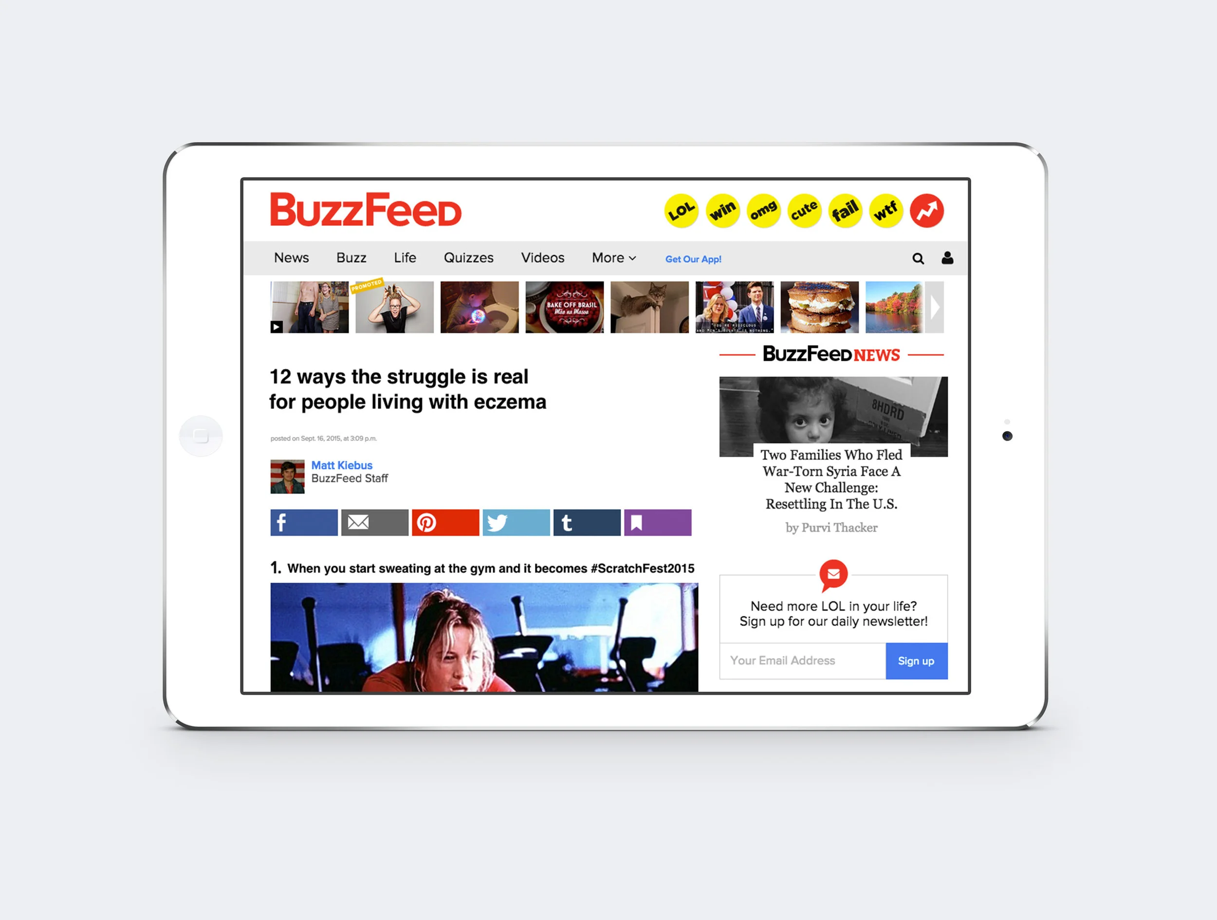 BuzzFeed Sponsored content placement