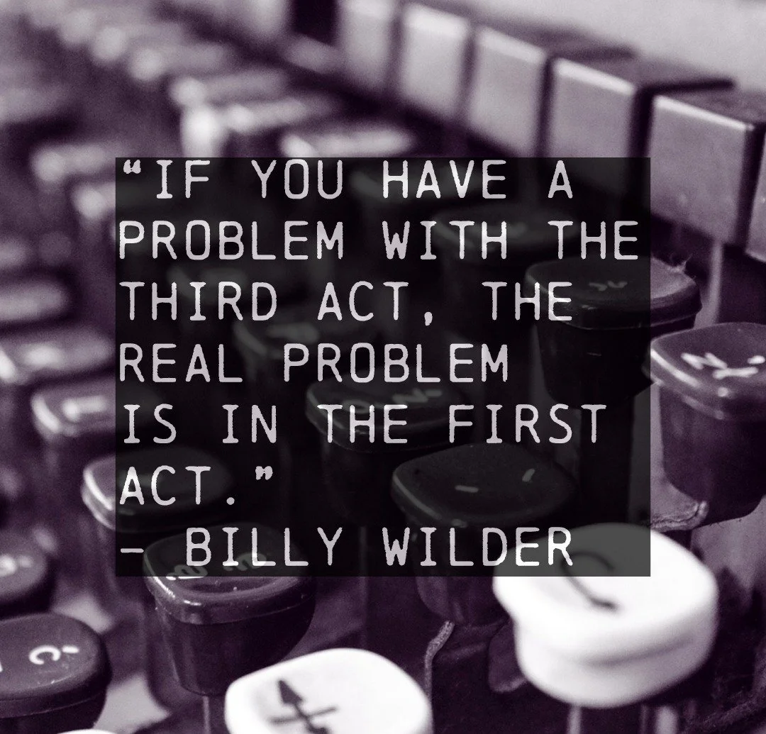 Today&rsquo;s QUOTE OF THE DAY comes from Billy Wilder, who knew a thing or two about first acts and third acts.
.
Follow 👉 @thomaskelleherwrites 👈
.
#billywilder #author #authors #writing #writer