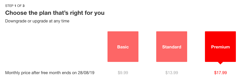 Netflix makes it clear which option they want you to select, but they still offer you choice.