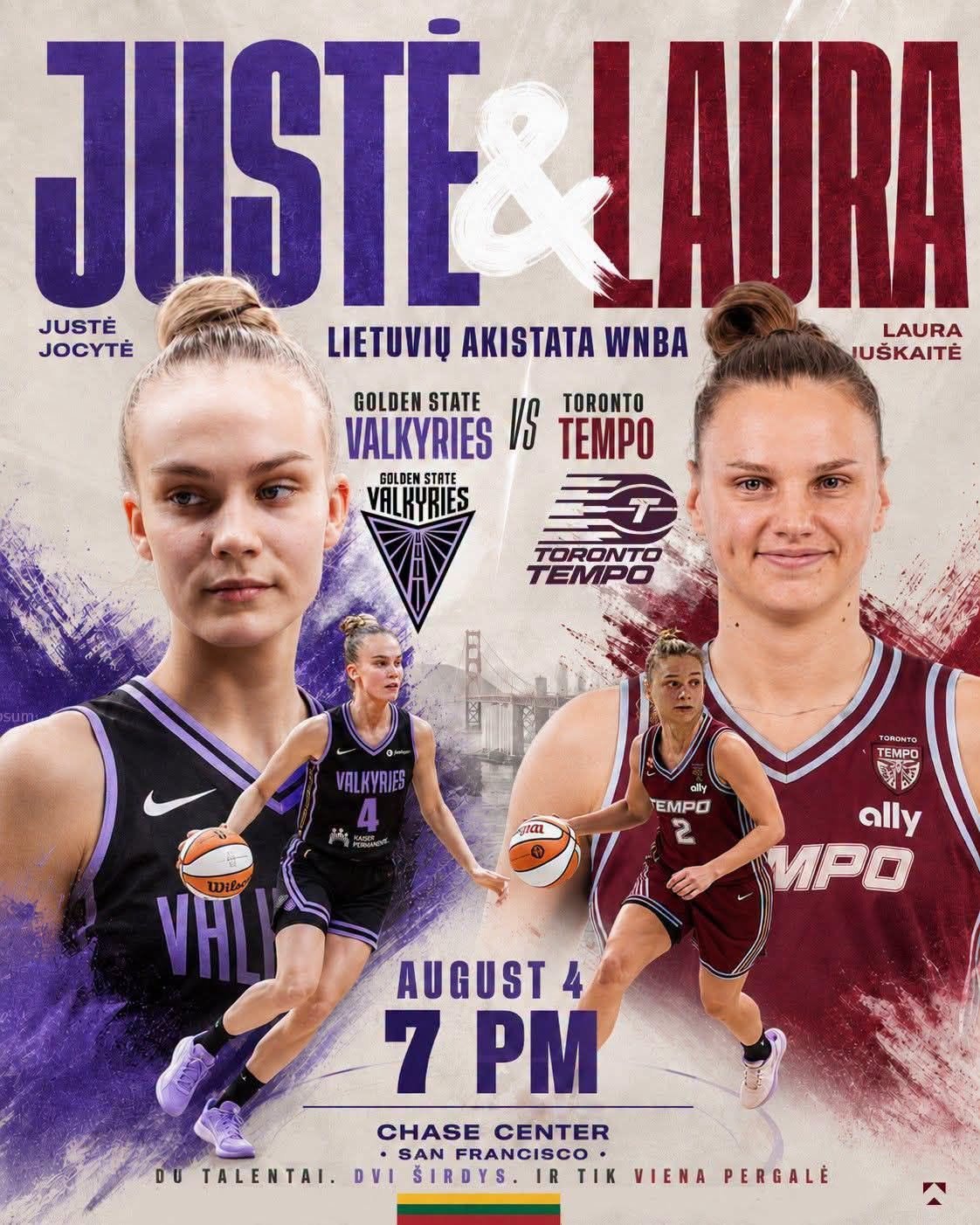 Lietuvių akistata WNBA: Justę Jocytę ir Laurą Juškaitę (08.04, SF)