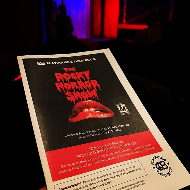 Excited to break my #RockyHorrorShow virginity at @ob_playhouse! What&rsquo;s your favorite local playhouse?! 🥂 #ob #obplayhouse #sandiego #local #oceanbeach