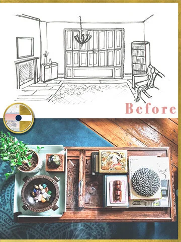 The wool rug came about prior to becoming a vegan interior designer. For sustainability reasons, it can stay a house resident until it’s done for.