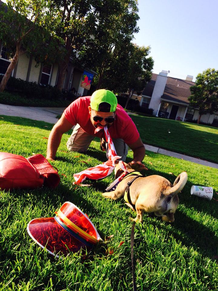 Chris Duarte and his Dog
