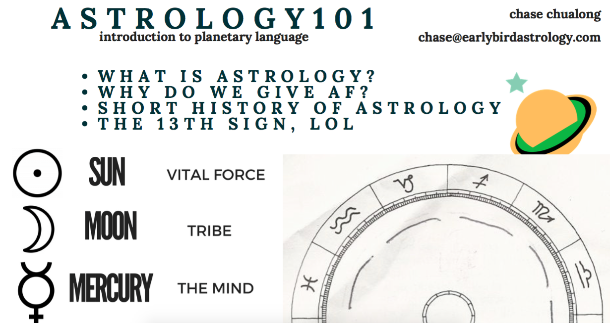 if you would like to go deeper in your interest with astrology, i offer straight forward, digestible information and insight for learning how to decipher a chart and the concepts behind the stars. live private and group session are also available online and in person! 