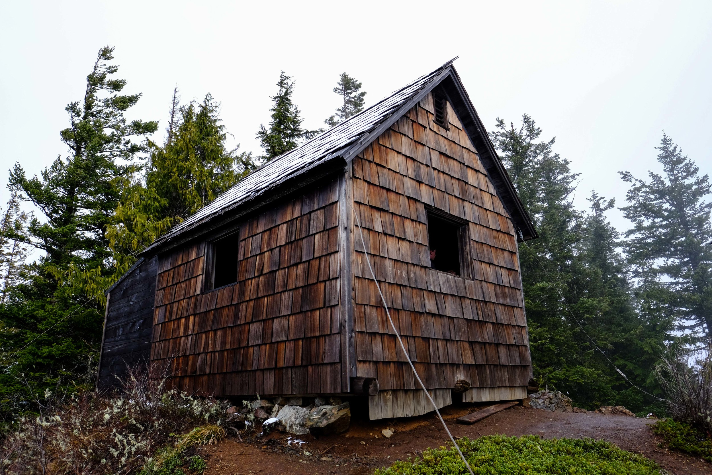  The Pyramid Peak lookout wasn't the same as a lot of fire lookouts I've been to but it was great to have some shelter to eat and stay out of the snow at the top. 