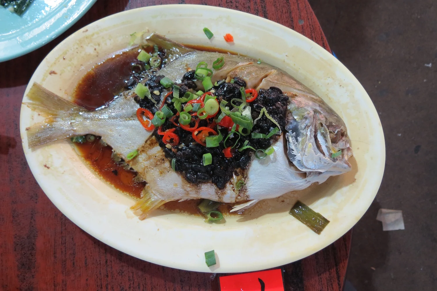 Steamed fish with black bean sauce