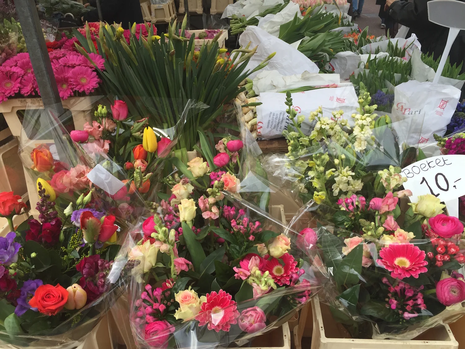 Fresh cut flowers at the Albert Cuyp market