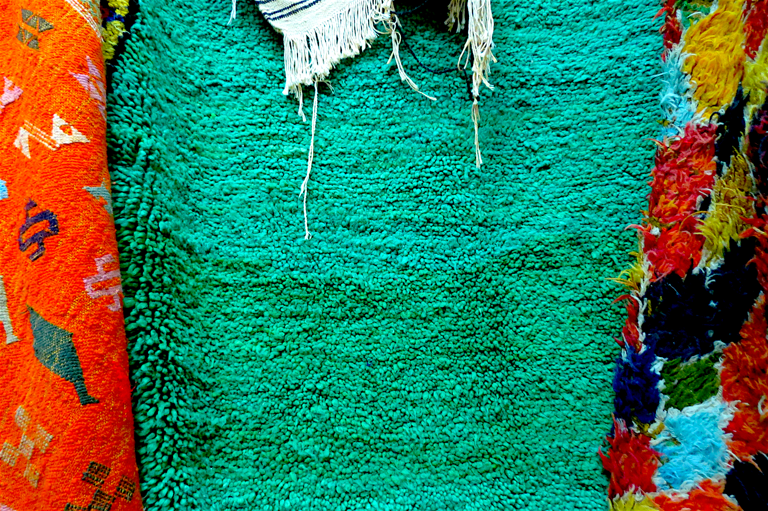 Carpets for sale in Casablanca's Habous Quarter