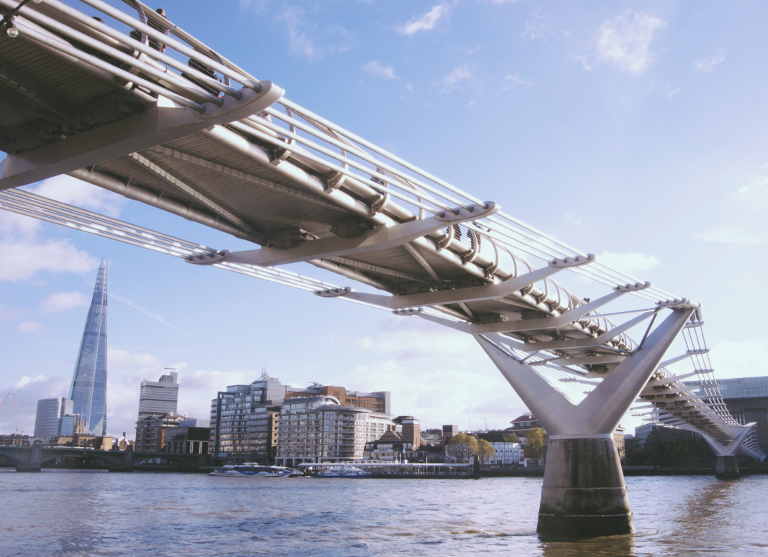 Through Space and Time on the Millennium Bridge