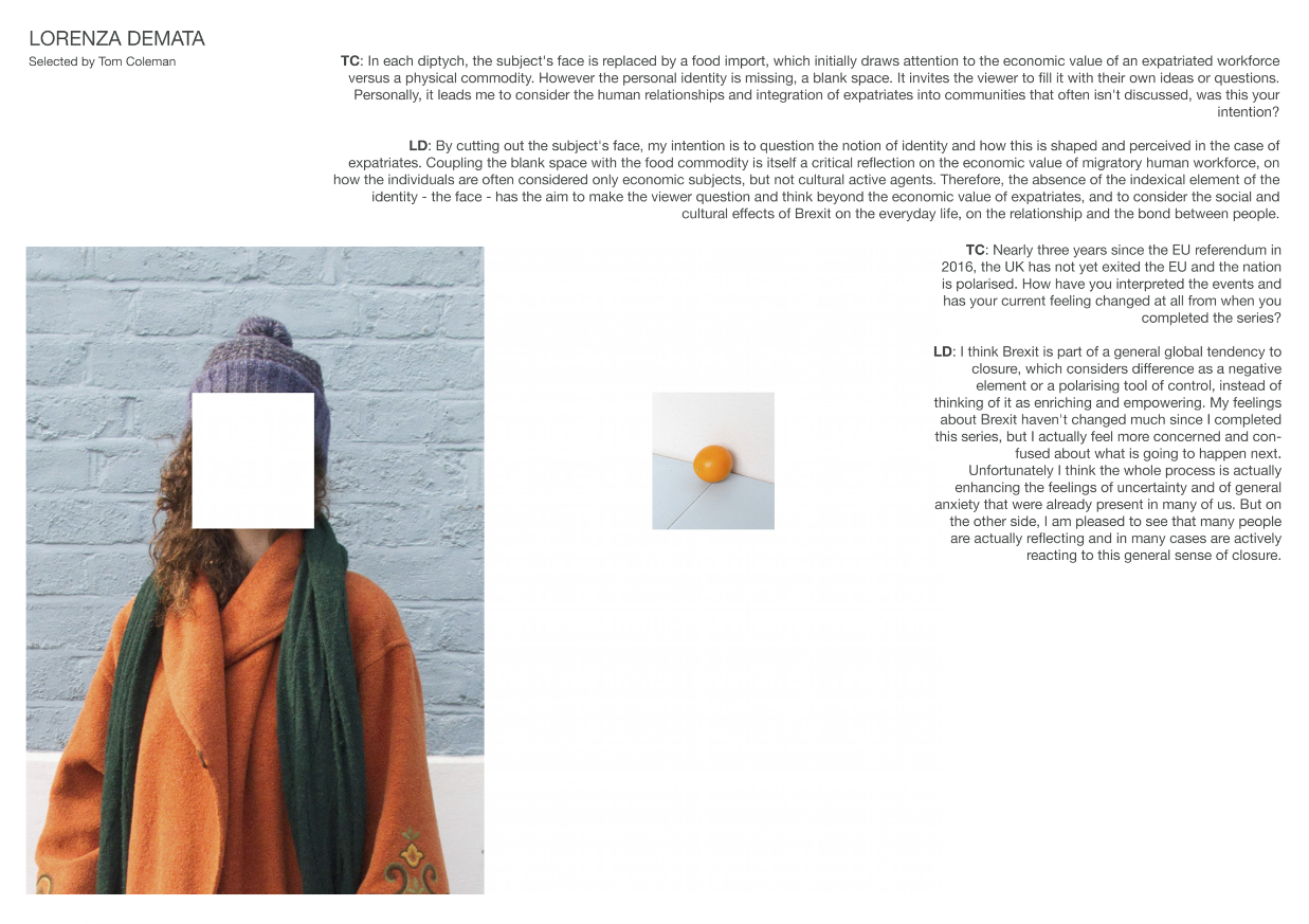 Spread by Lorenza Demata who has been interviewed by Tom Coleman for this zine