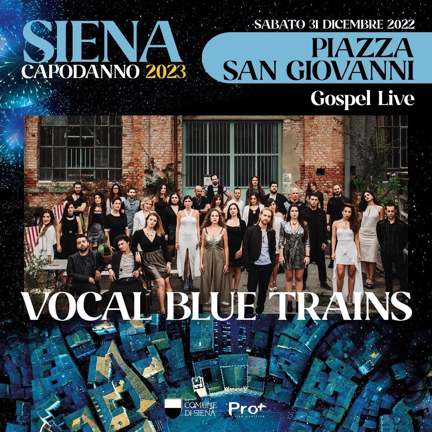 Vocal Blue Trains Live in Piazza San Giovanni, Siena