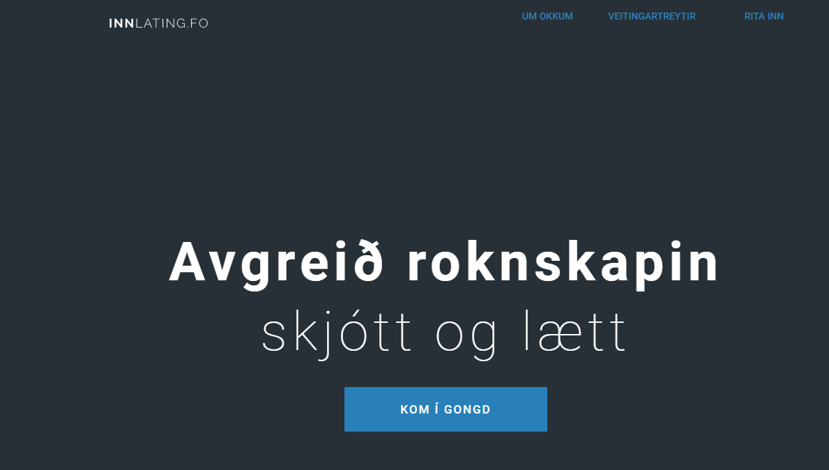 Nýggjur XBRL portalur "innlating.fo"