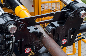 Note the circumferential grooves caused by the drill rod slipping in the holding clamp