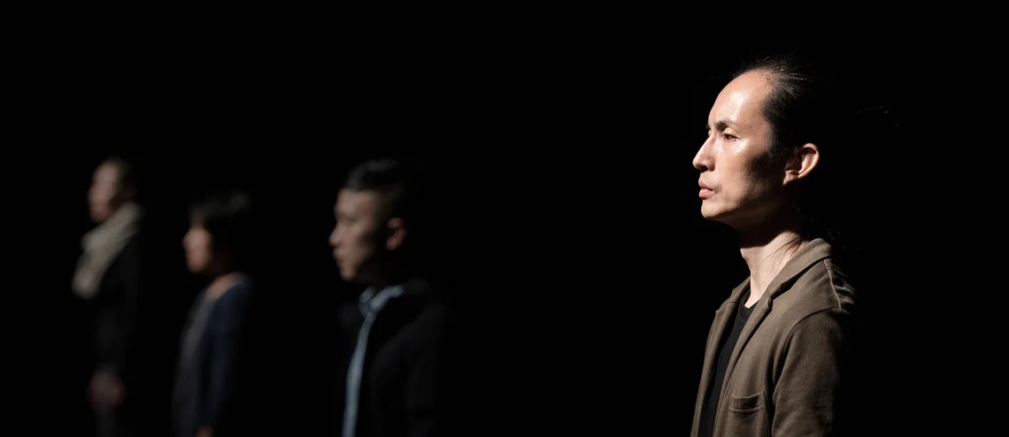 Nelson Chia (far right) in Offending the Audience at the Esplanade's Huayi – Chinese Festival of Arts in 2017. Image: Courtesy of the Esplanade – Theatres on the Bay