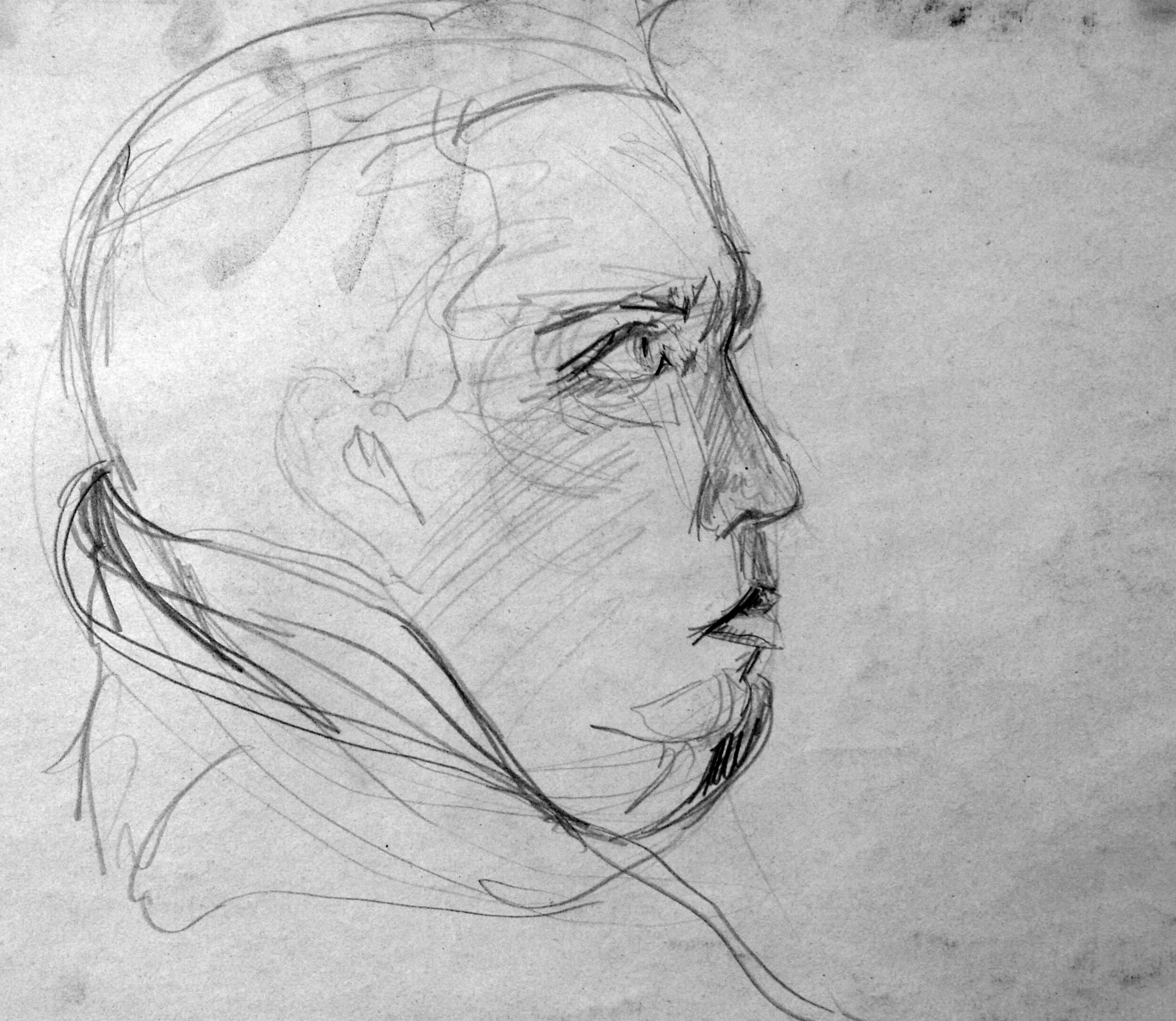   tyler  . pencil on newsprint.  