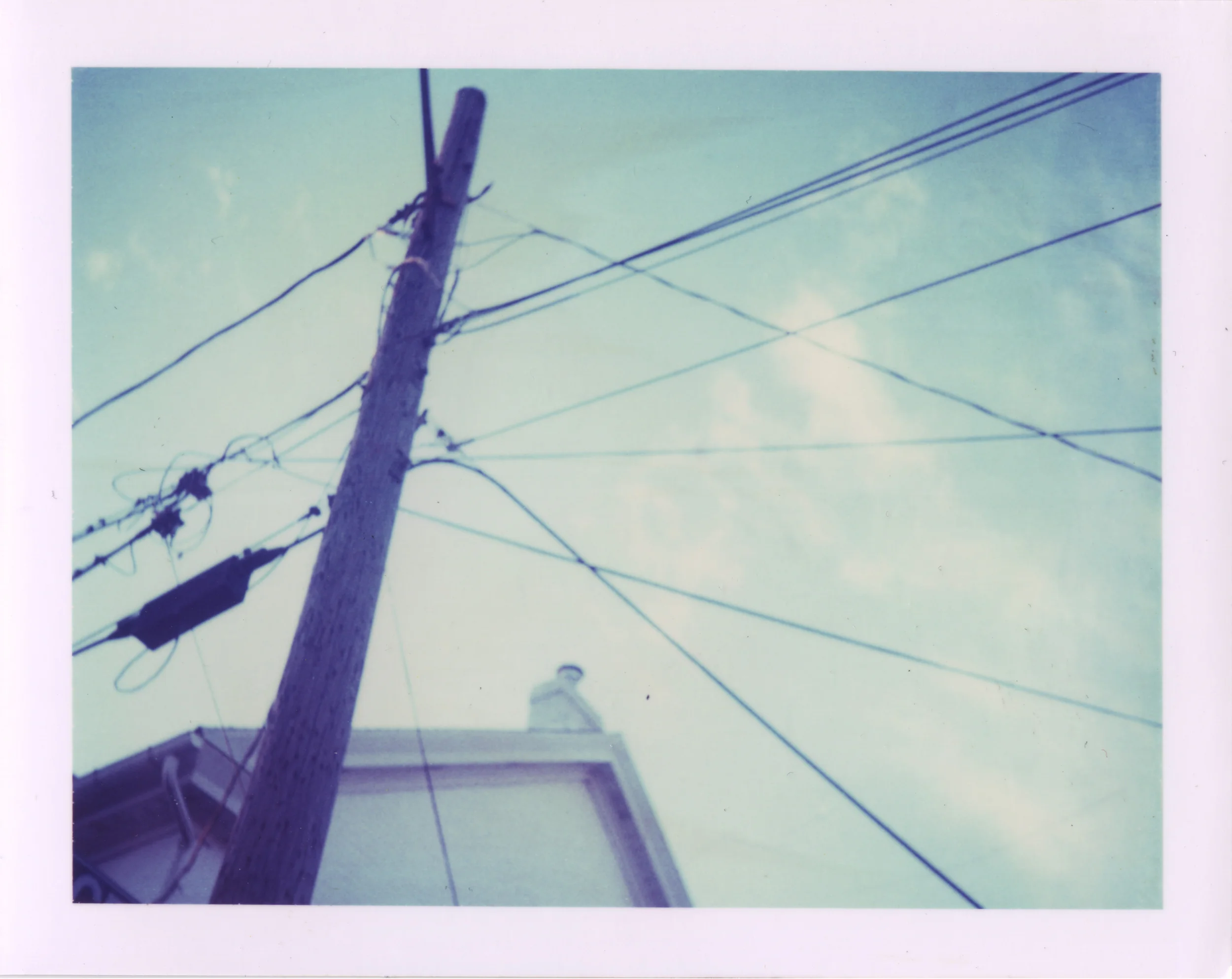   blue house  . series. polaroid 669 film.  