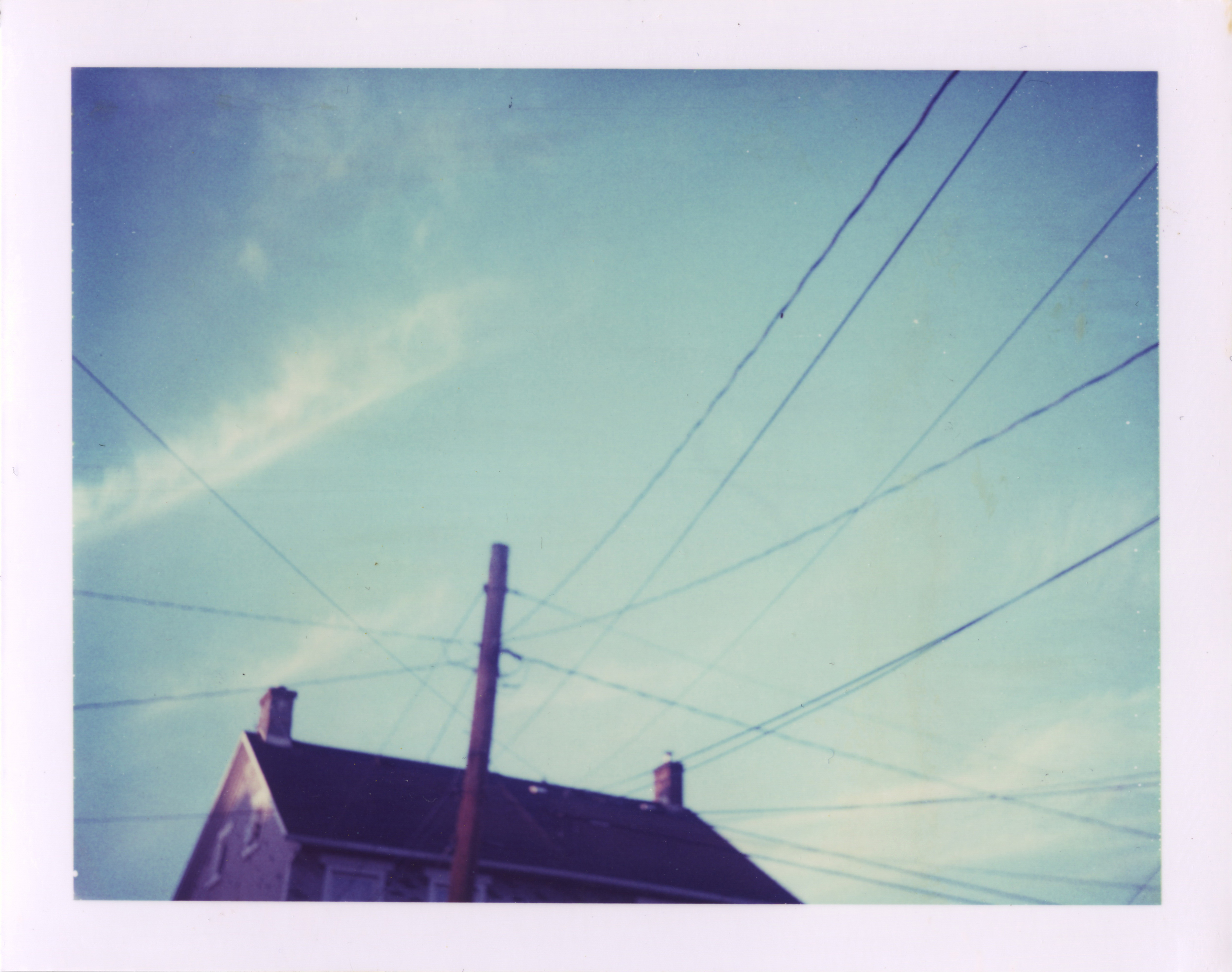   blue house  . series. polaroid 669 film.  