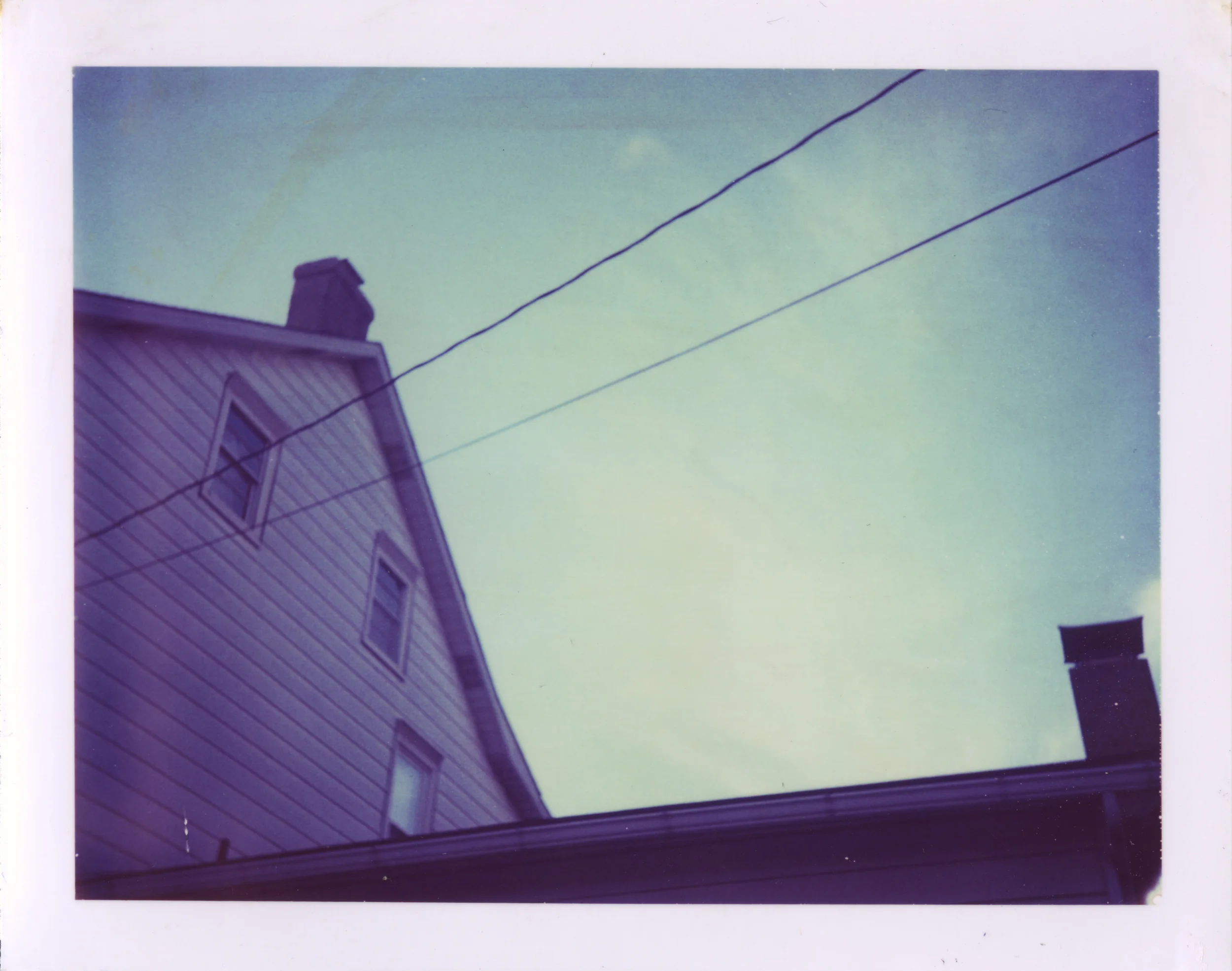   blue house  . series. polaroid 669 film.  