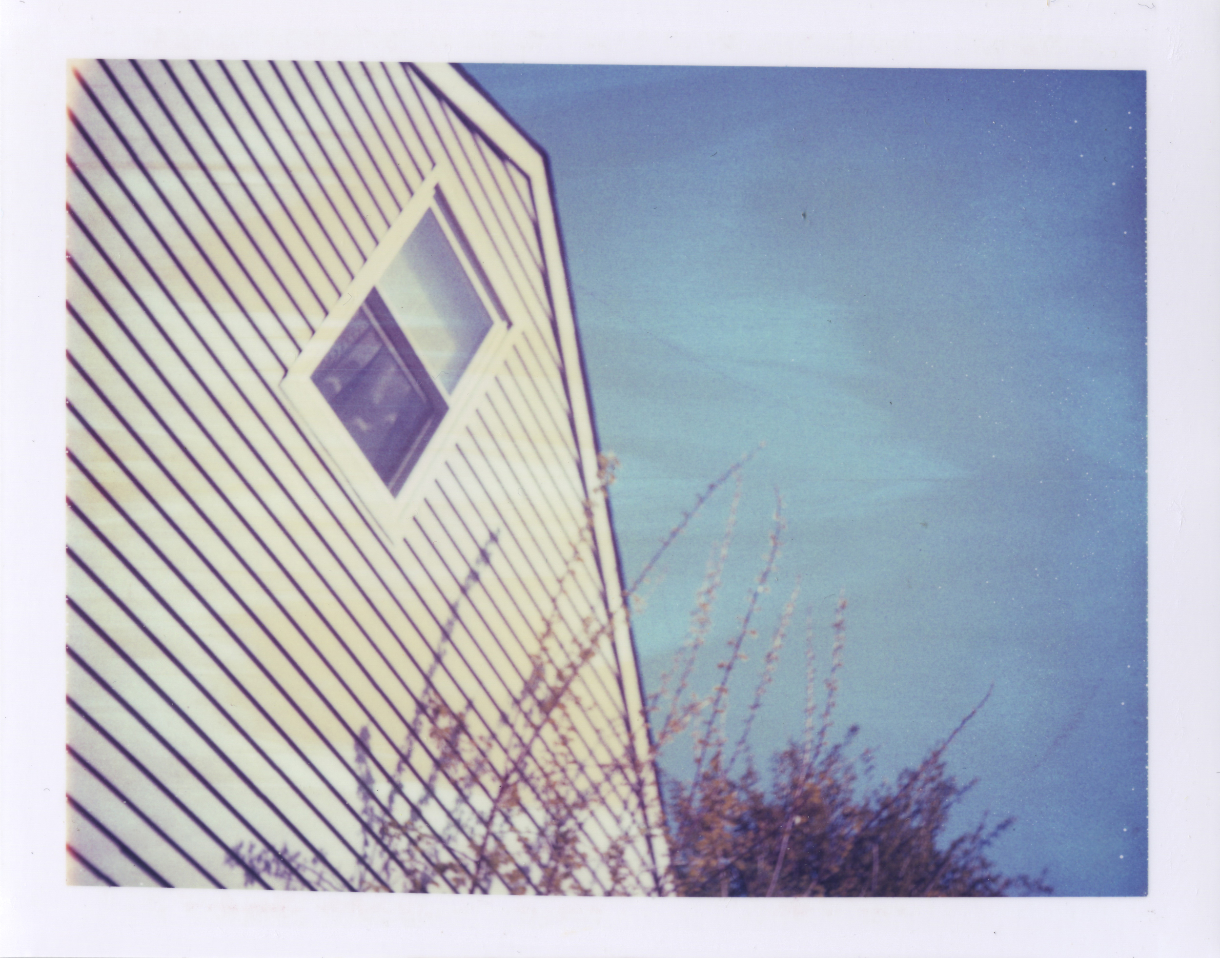   blue house  . series. polaroid 669 film.  