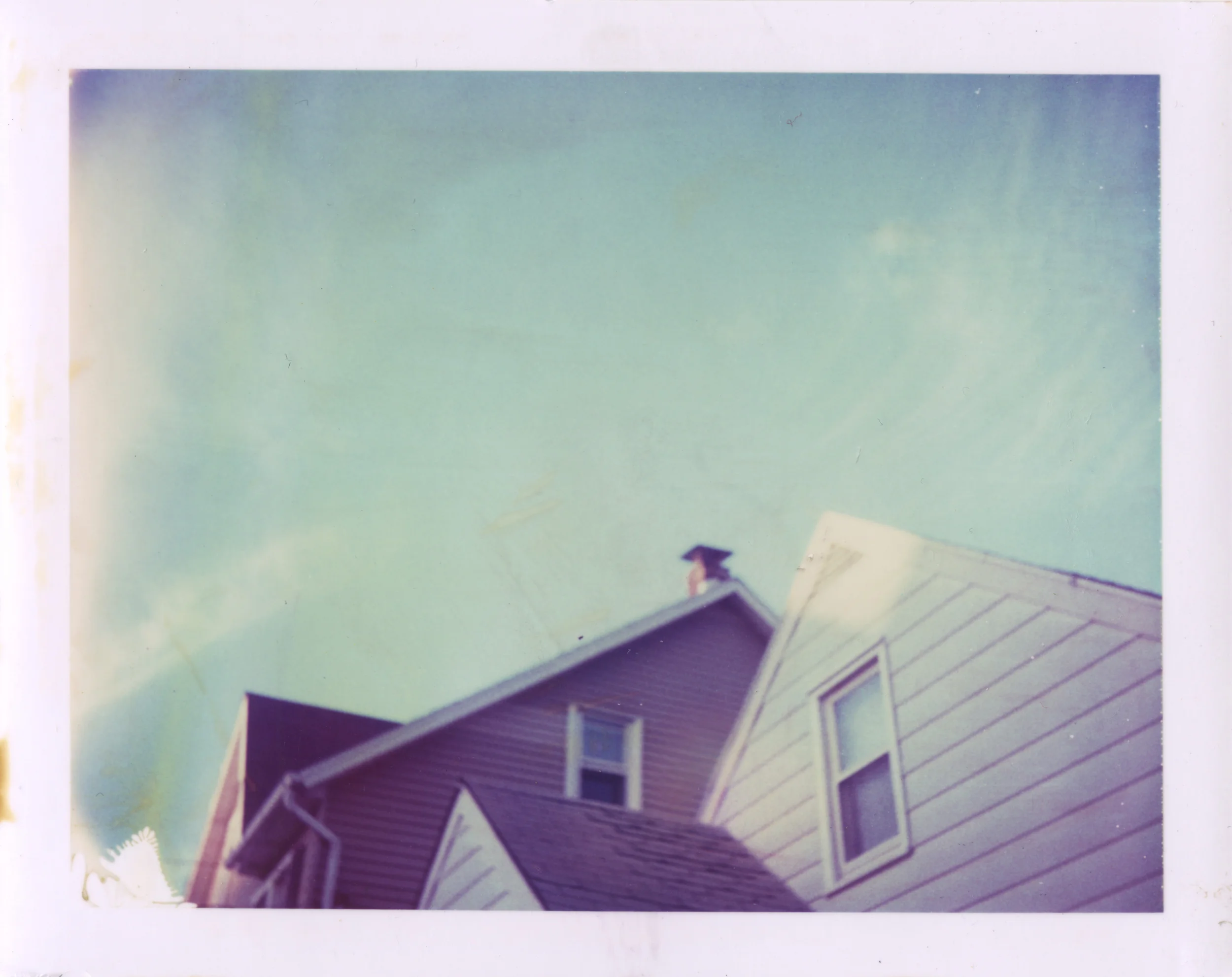   blue house . series. polaroid 669 film. 