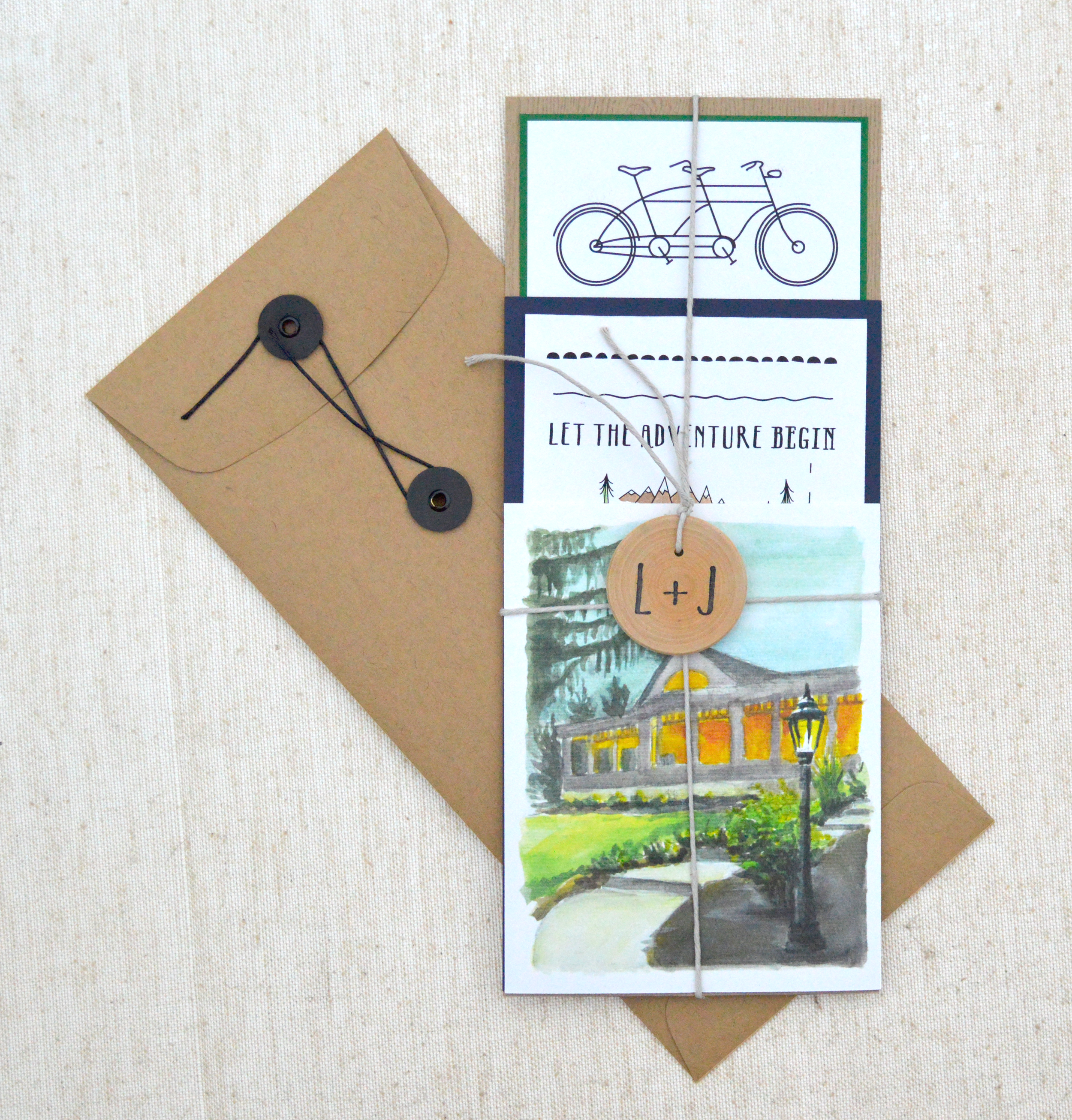  Full Invitation Set with Envelope. 