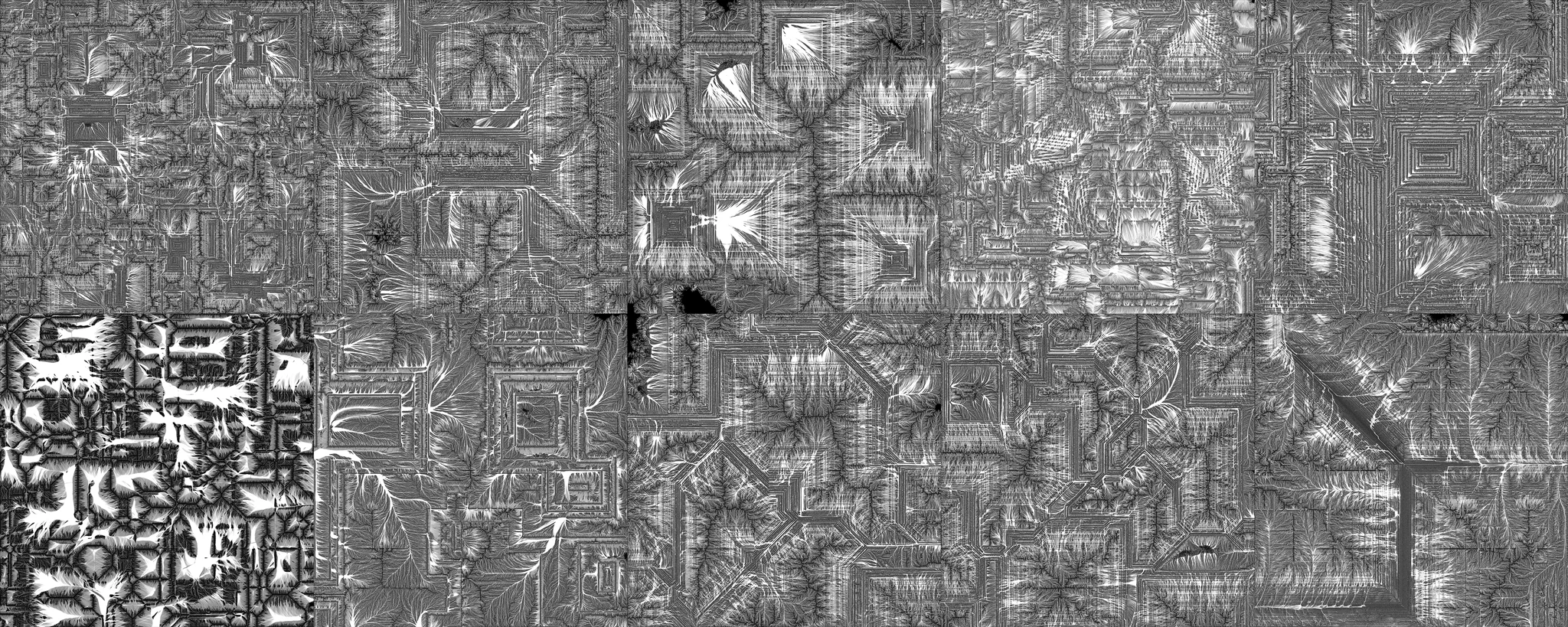 The 10 Flow Maps of the different Landscapes