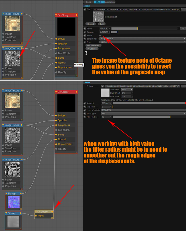 Cinema4D texture setup with Octane