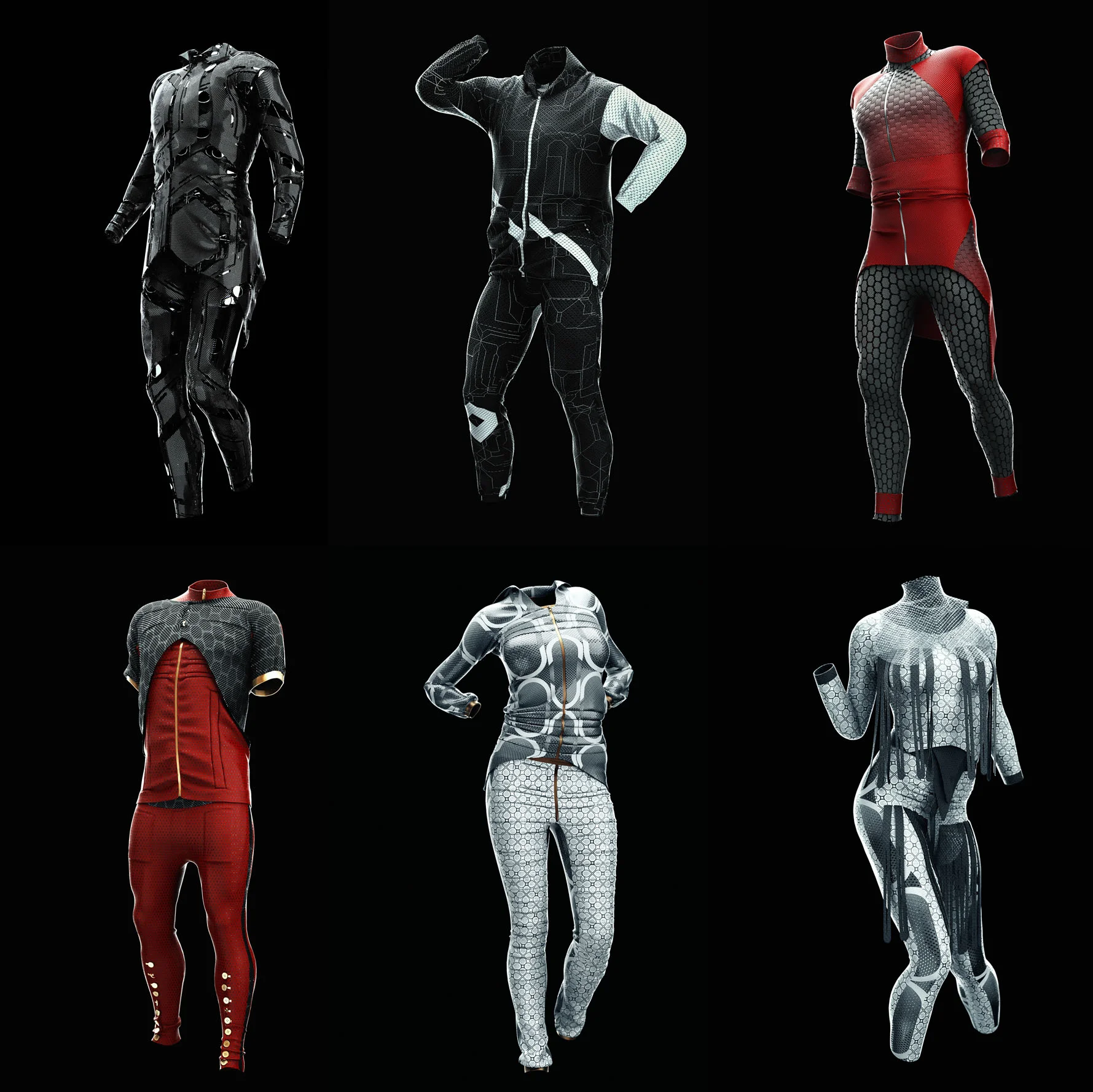 CyberPunk Clothing Project (6 Project Files for Cinema4D - Octane)