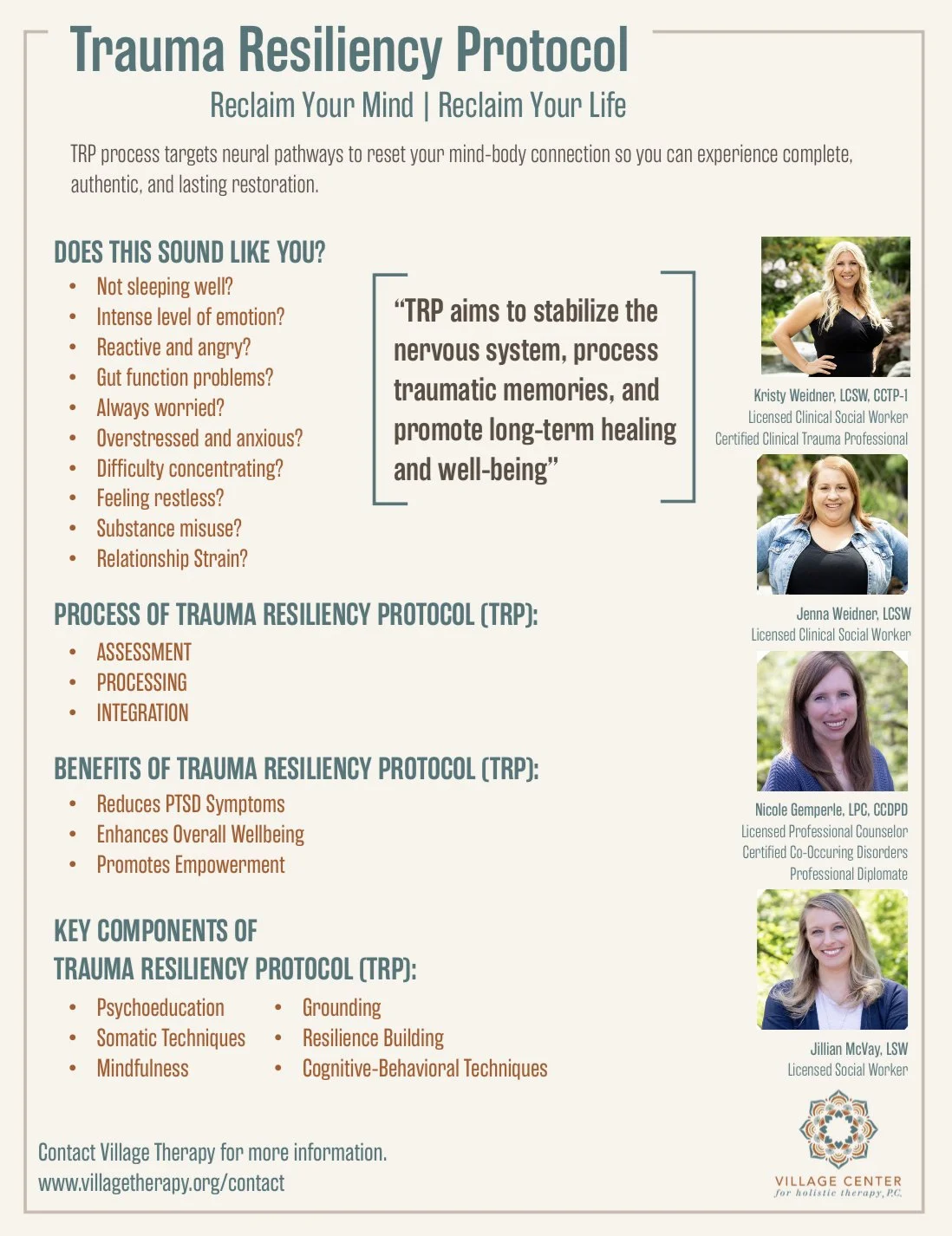 Center for First Responders — Village Center for Holistic Therapy