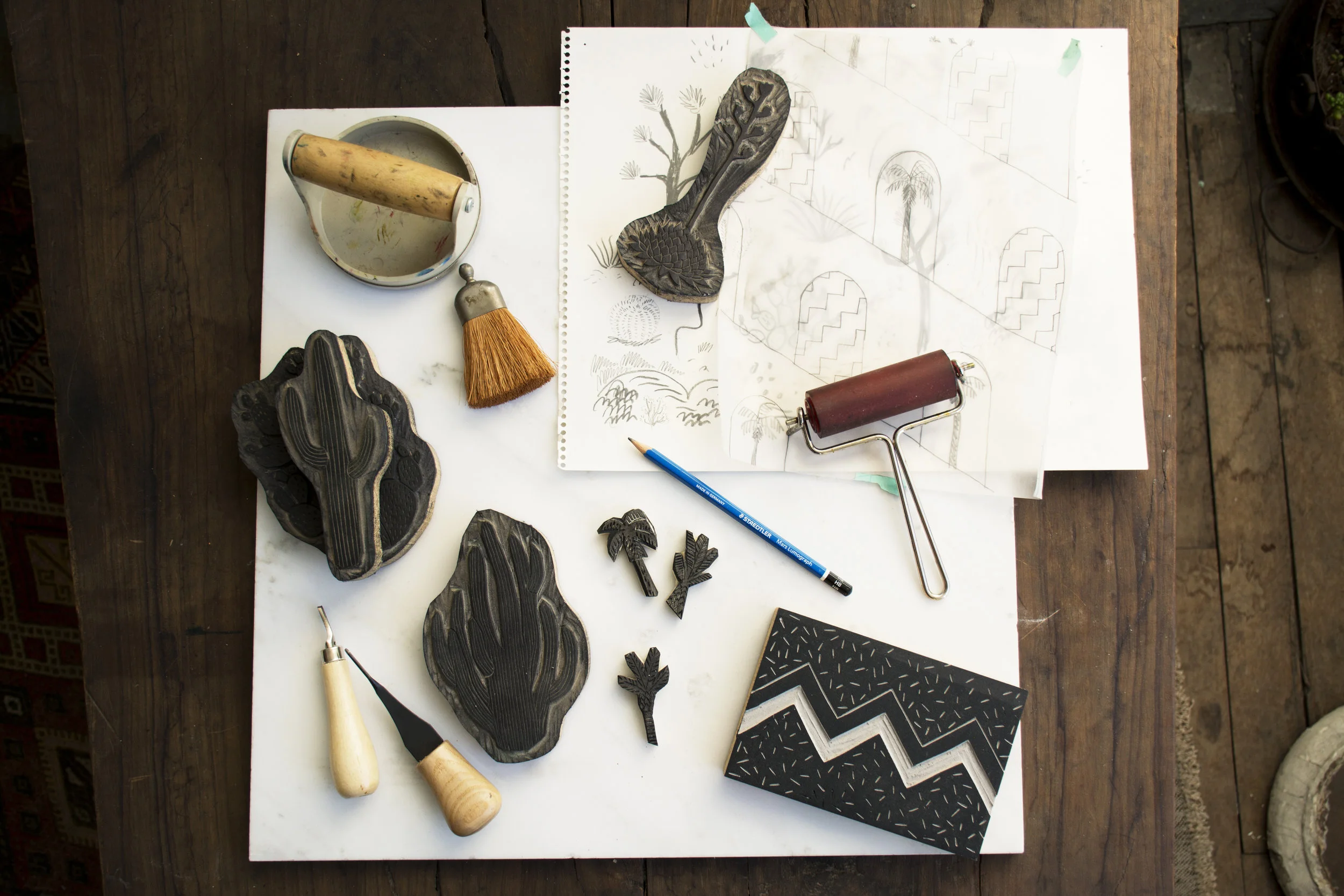 Block printing and stamp making