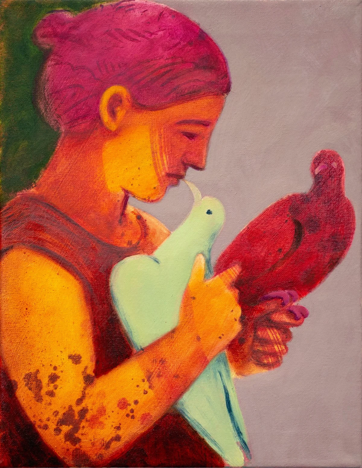 Girl With Doves