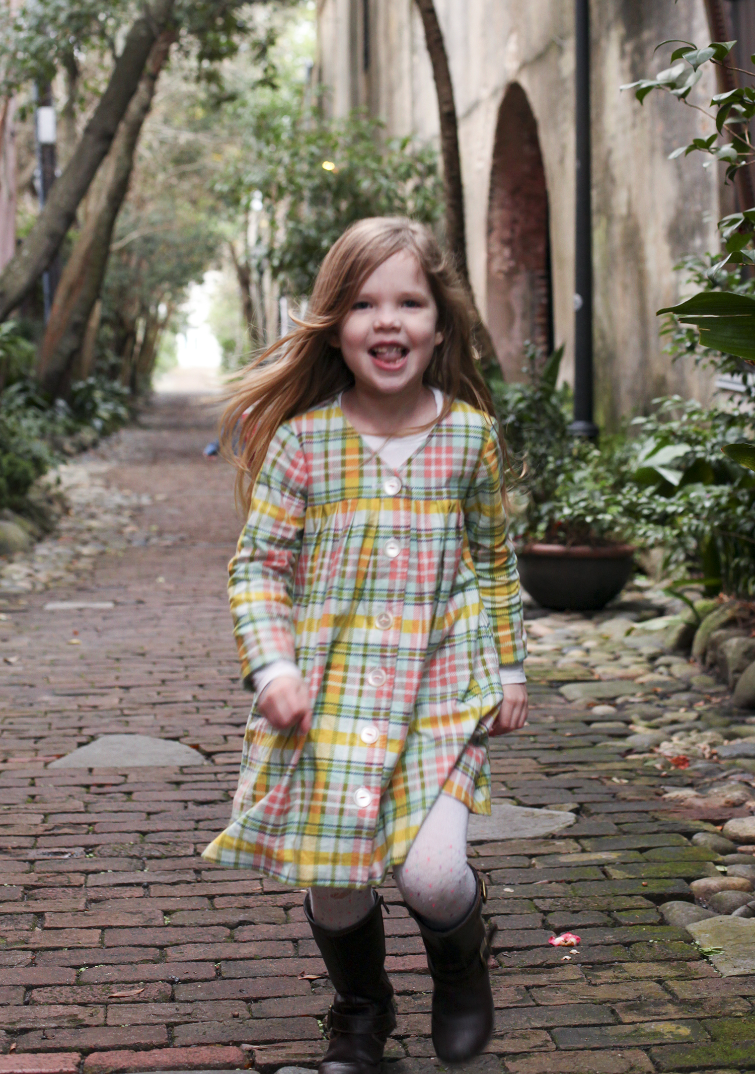 Linen Wool Cotton Kids Coat Dress