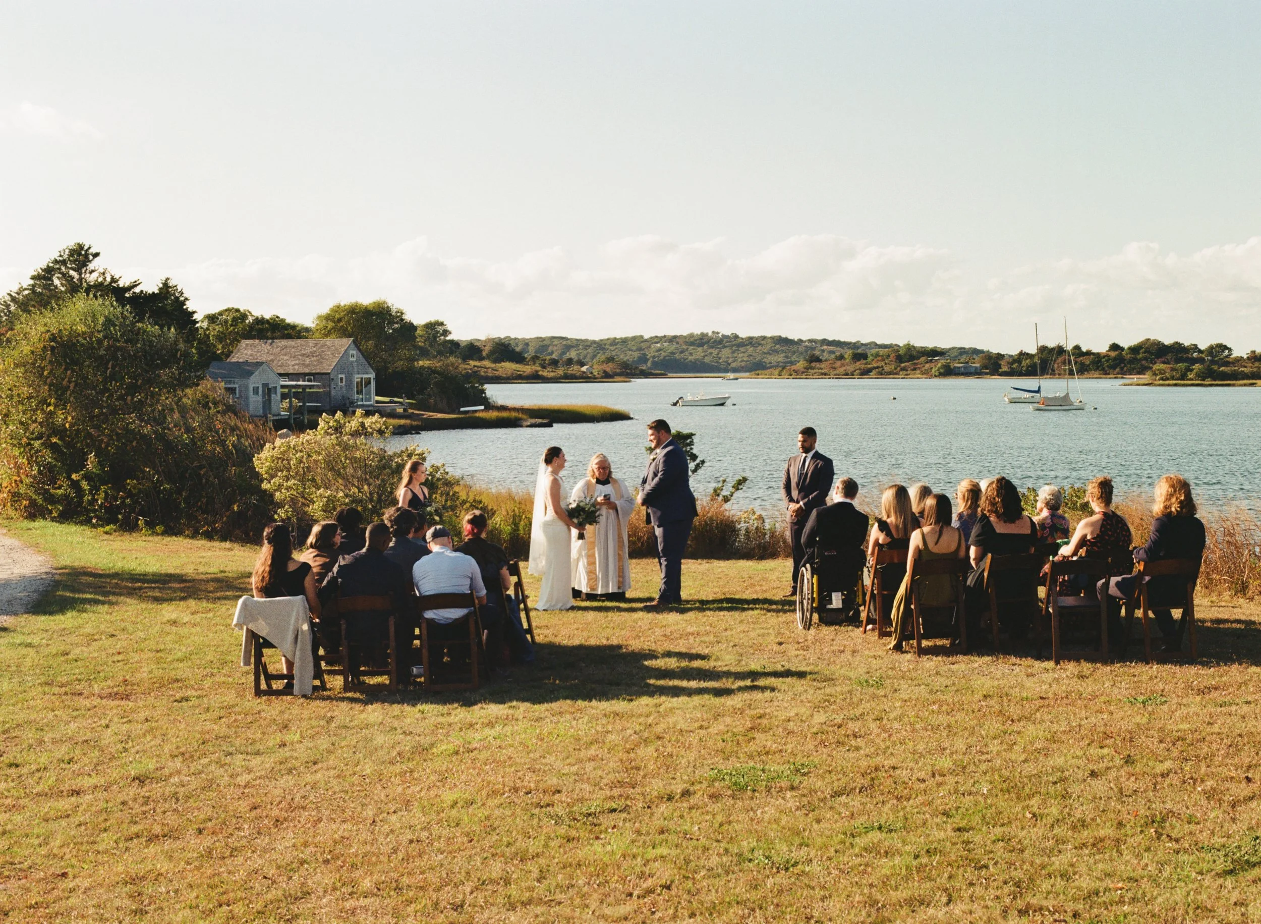 A Vineyard Love Story by Amy’s Childhood Home on Nashaquitsa Pond | Zane &amp; Amy