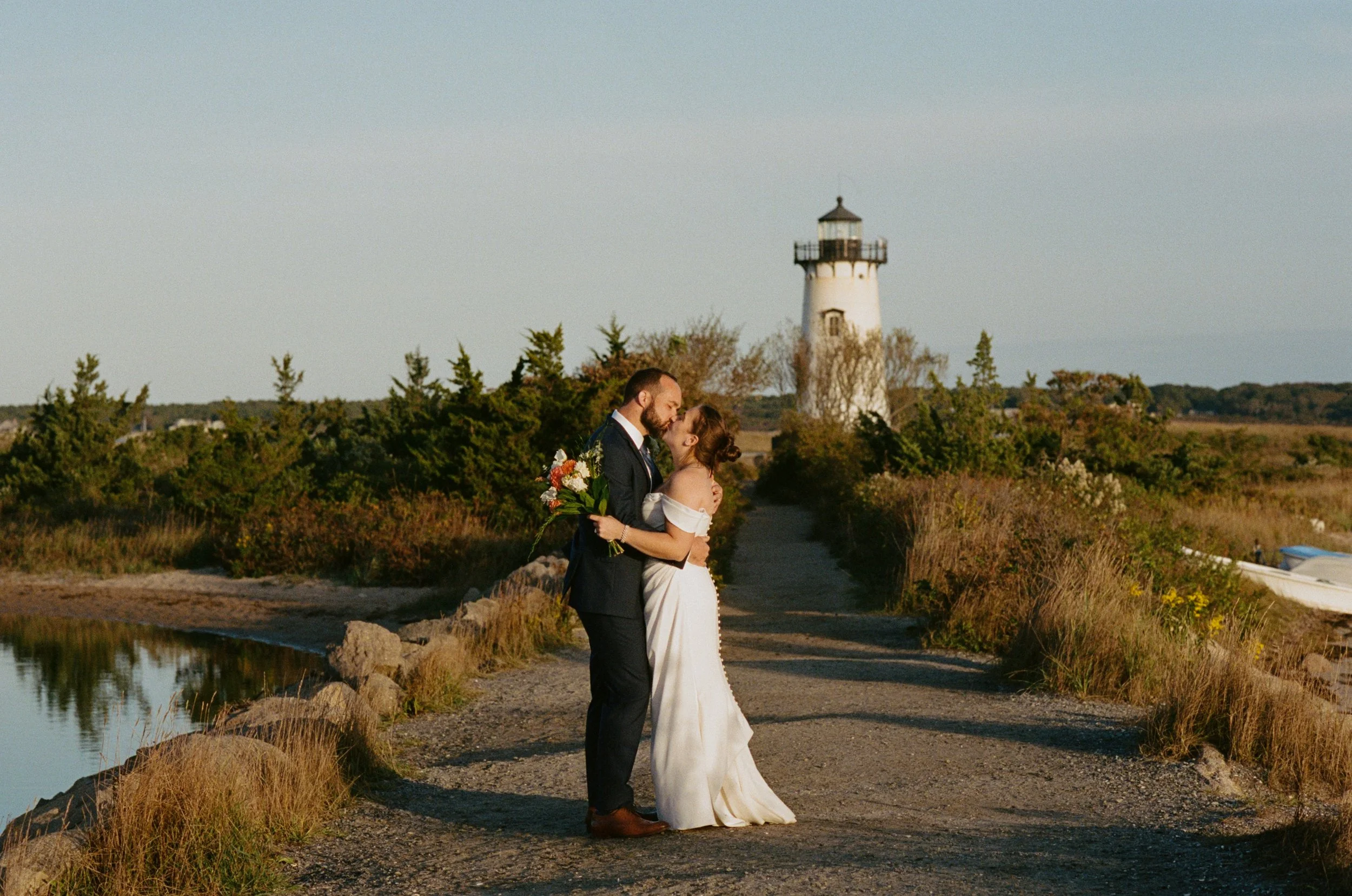 An Intimate Elopement at Edgartown Lighthouse Beach | Kate &amp; Justin