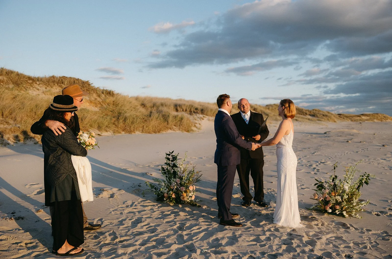 Golden Sunset Elopement at Philbin Beach in Aquinnah | Soffia &amp; Alan