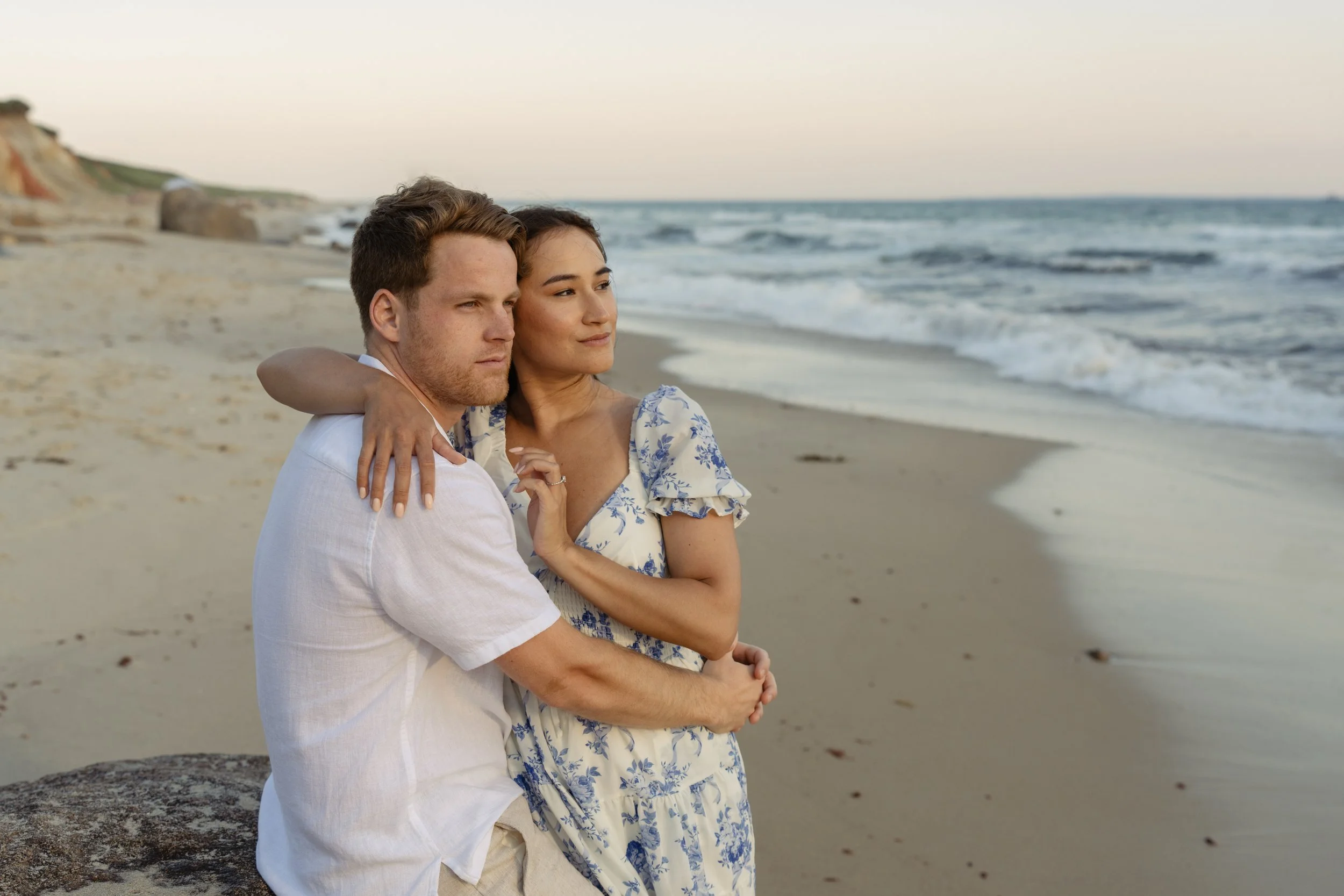 Moshup Beach Engagement Session in Aquinnah | Amelia &amp; Brad