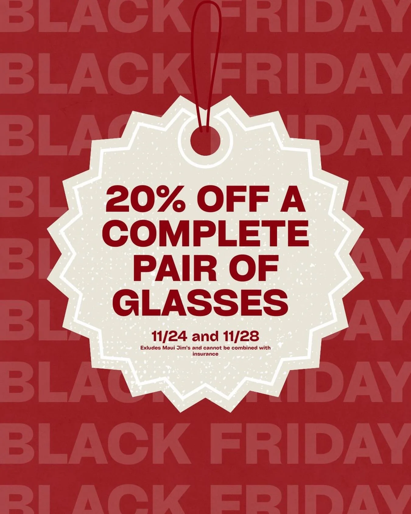 Black Friday deals starting tomorrow morning! Stop by and see us🎄